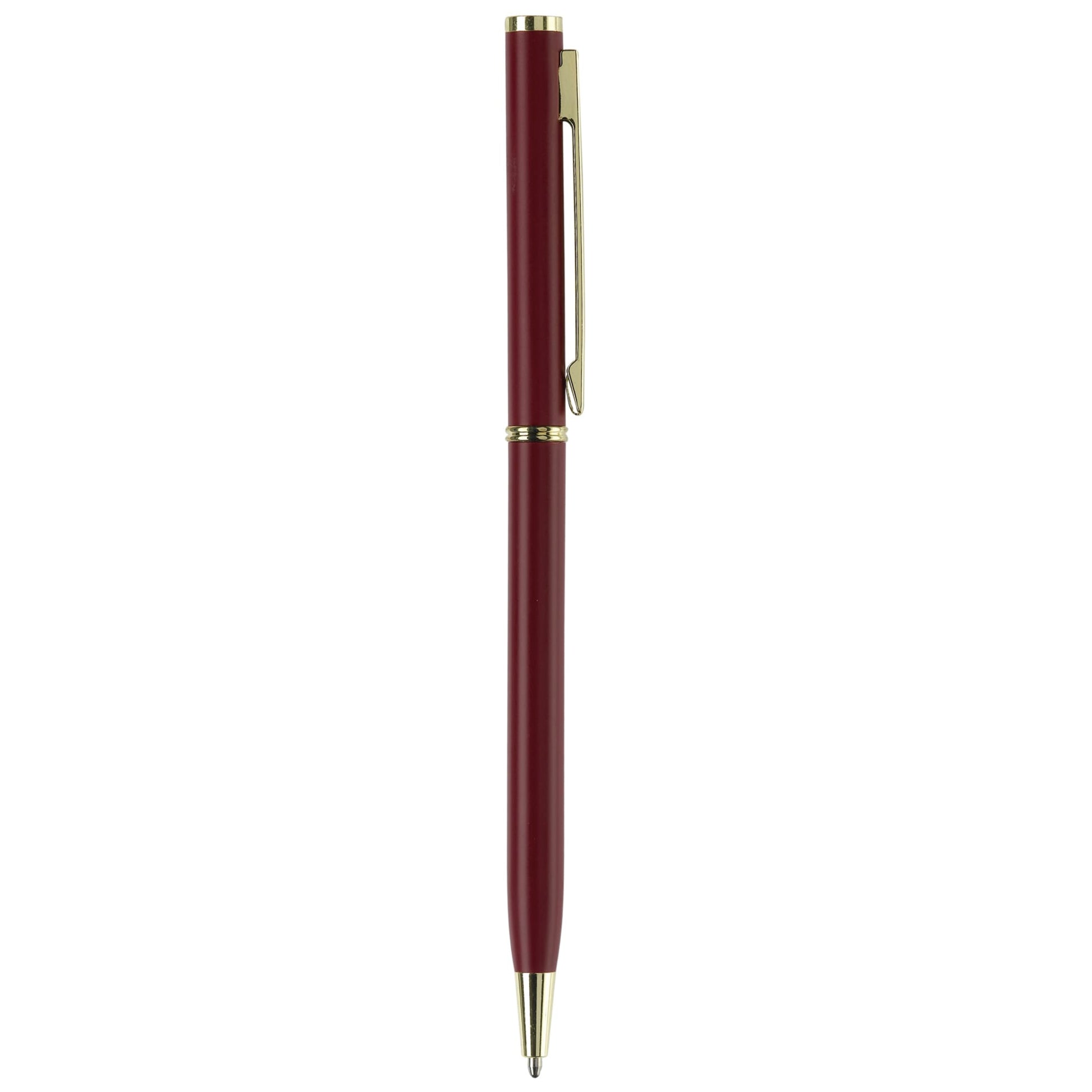 Metallkugelschreiber Slim mit Gold Applikation
