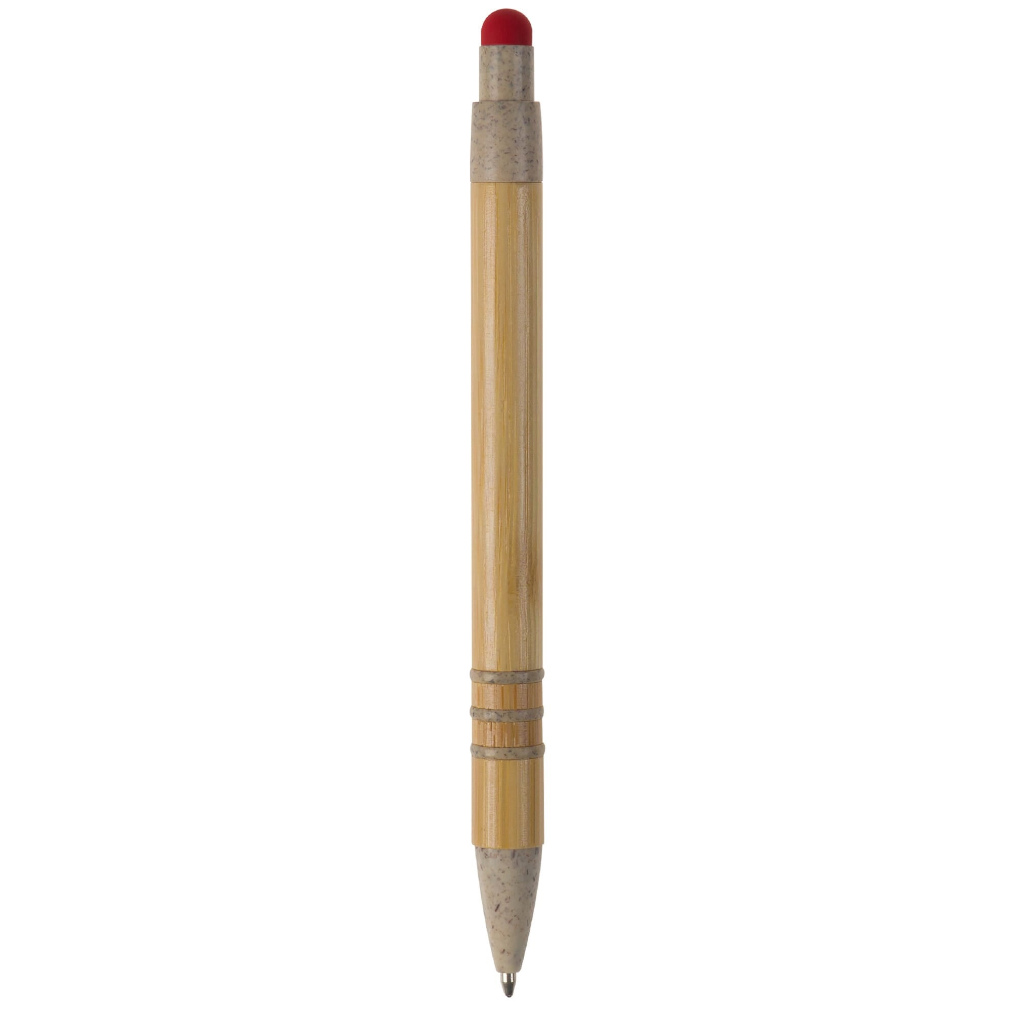 Kugelschreiber Bambus mit Touchpen und Weizenstroh Elementen