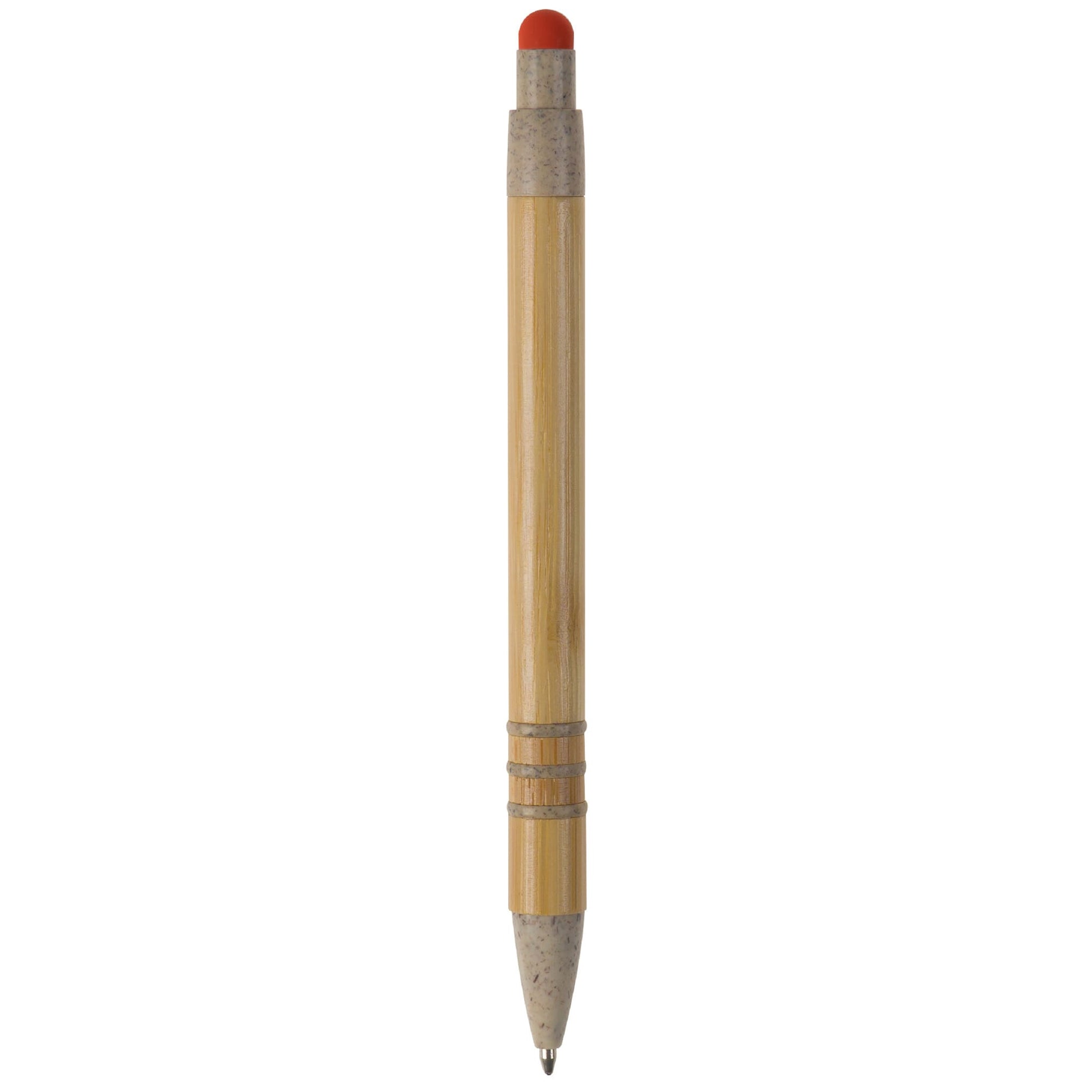 Kugelschreiber Bambus mit Touchpen und Weizenstroh Elementen