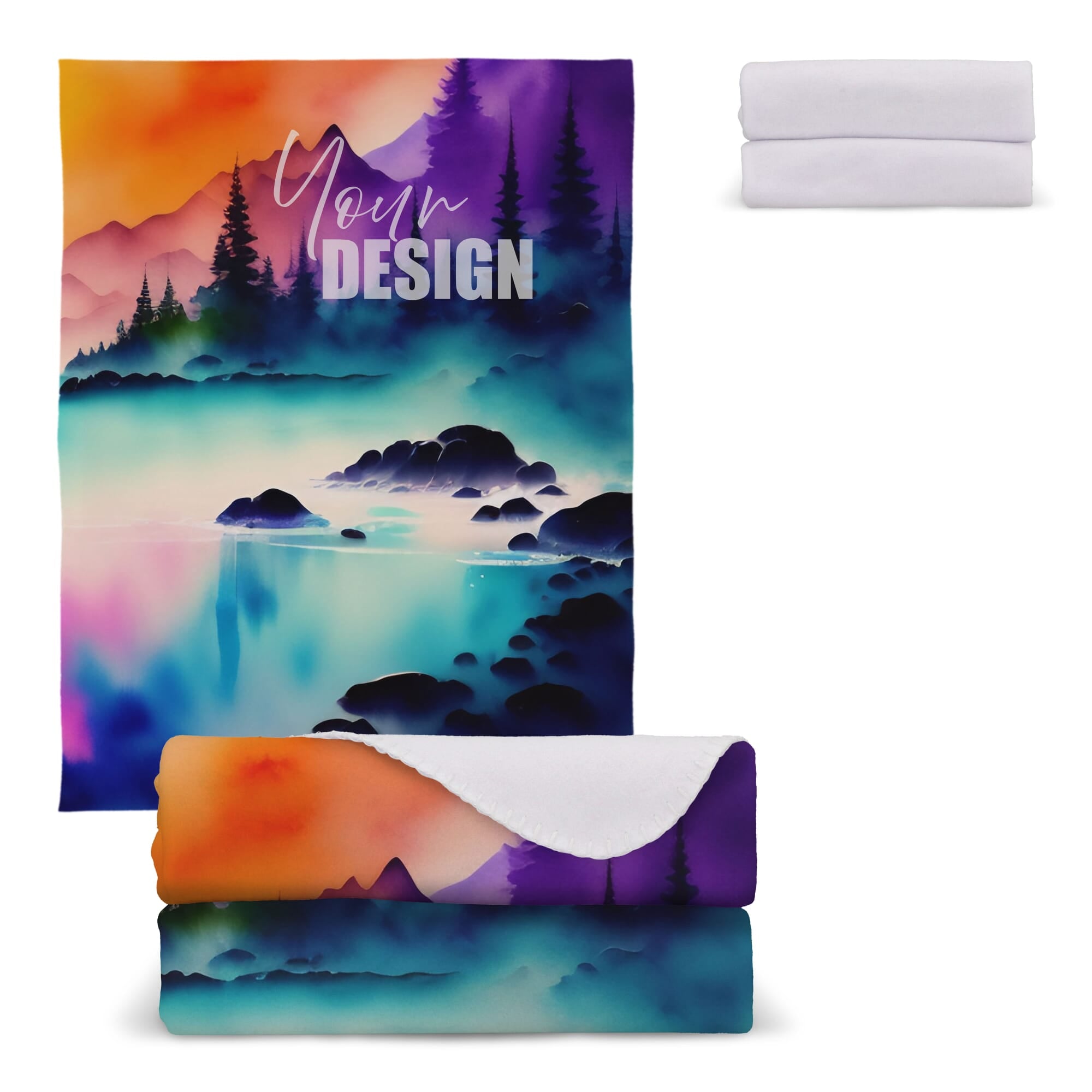 Polarfleece-Decke OEKO-TEX® Sublimation 130 x 170 cm 290 g/m²
