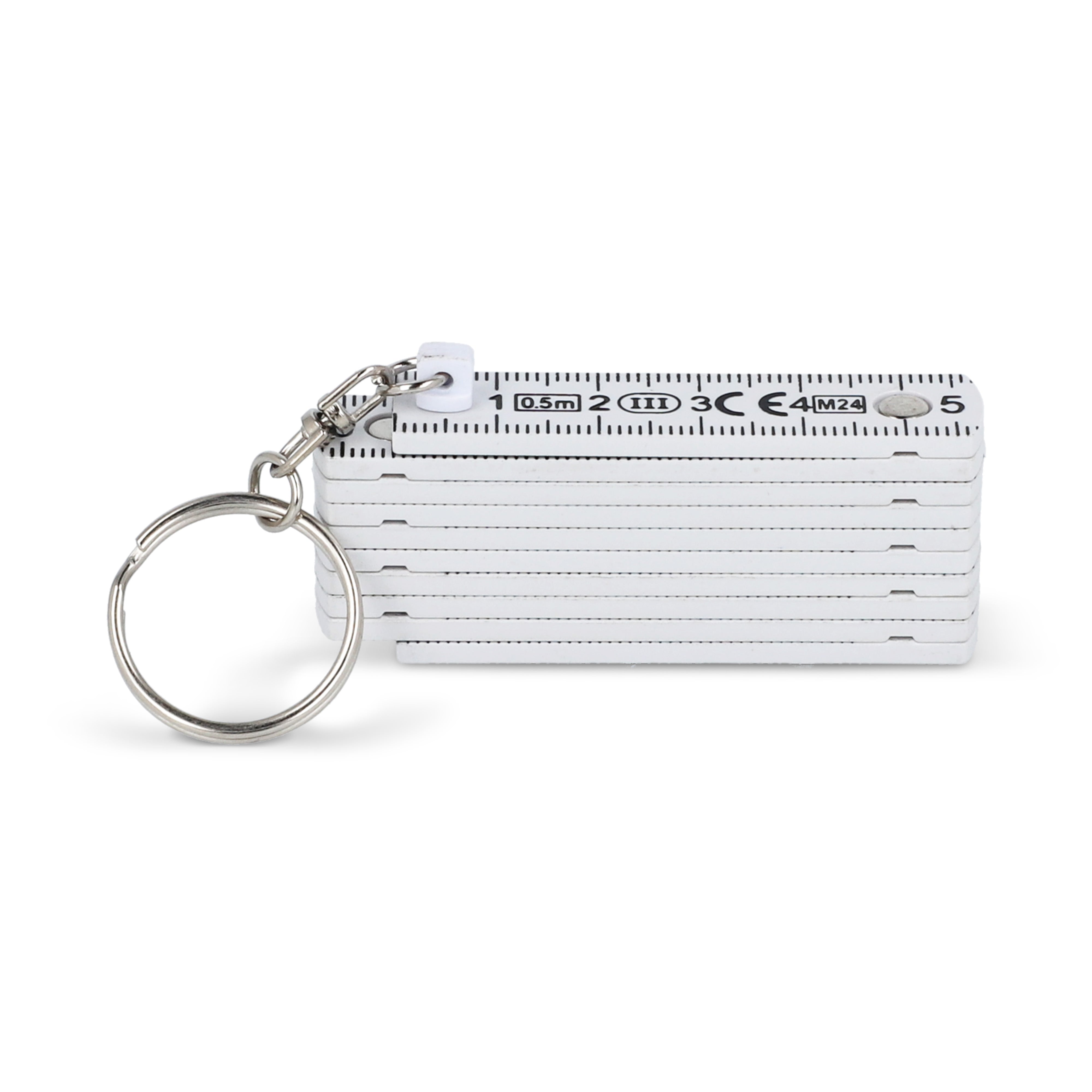 Kalibrierter Mini-Zollstock 0,5 m mit Schlüsselring