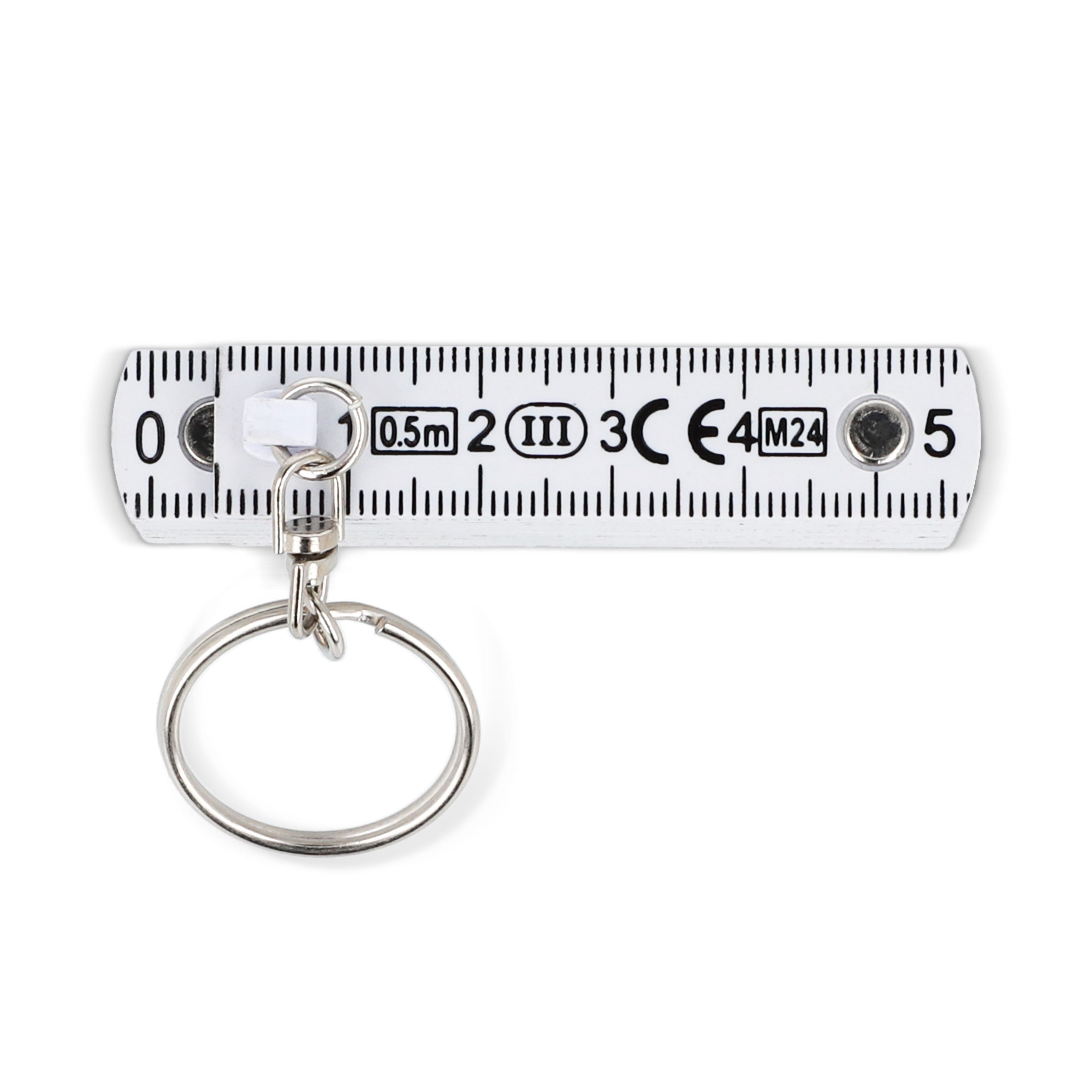 Kalibrierter Mini-Zollstock 0,5 m mit Schlüsselring