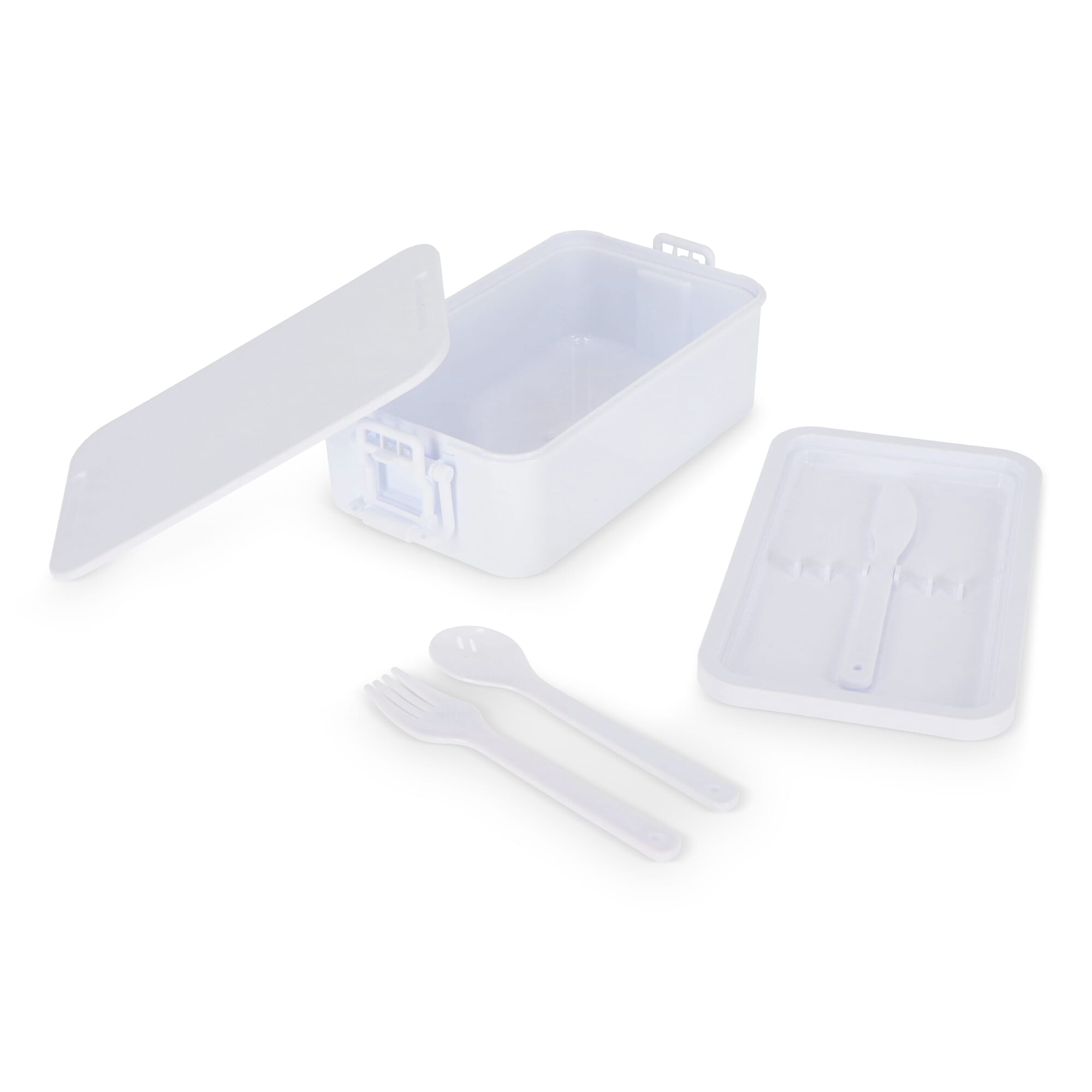 Doppelte Lunchbox mit Besteck