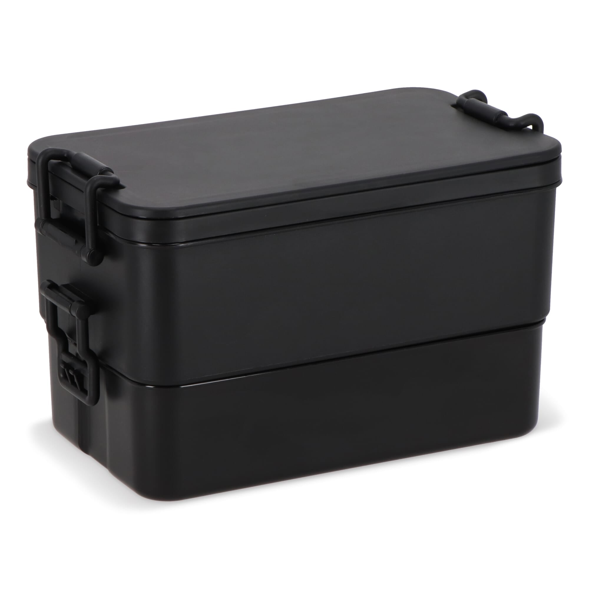 Doppelte Lunchbox mit Besteck