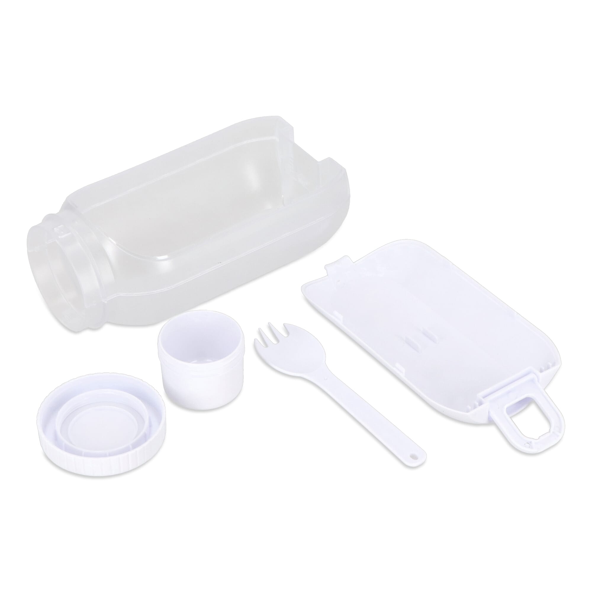 All-in-One-Lunchbox mit Soßenfach und Löffel-Gabel