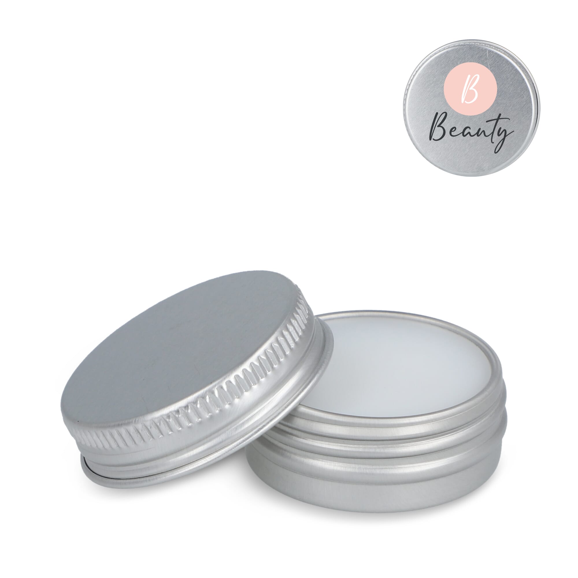 Runde Lippenbalsam-Dose aus recyceltem Aluminium