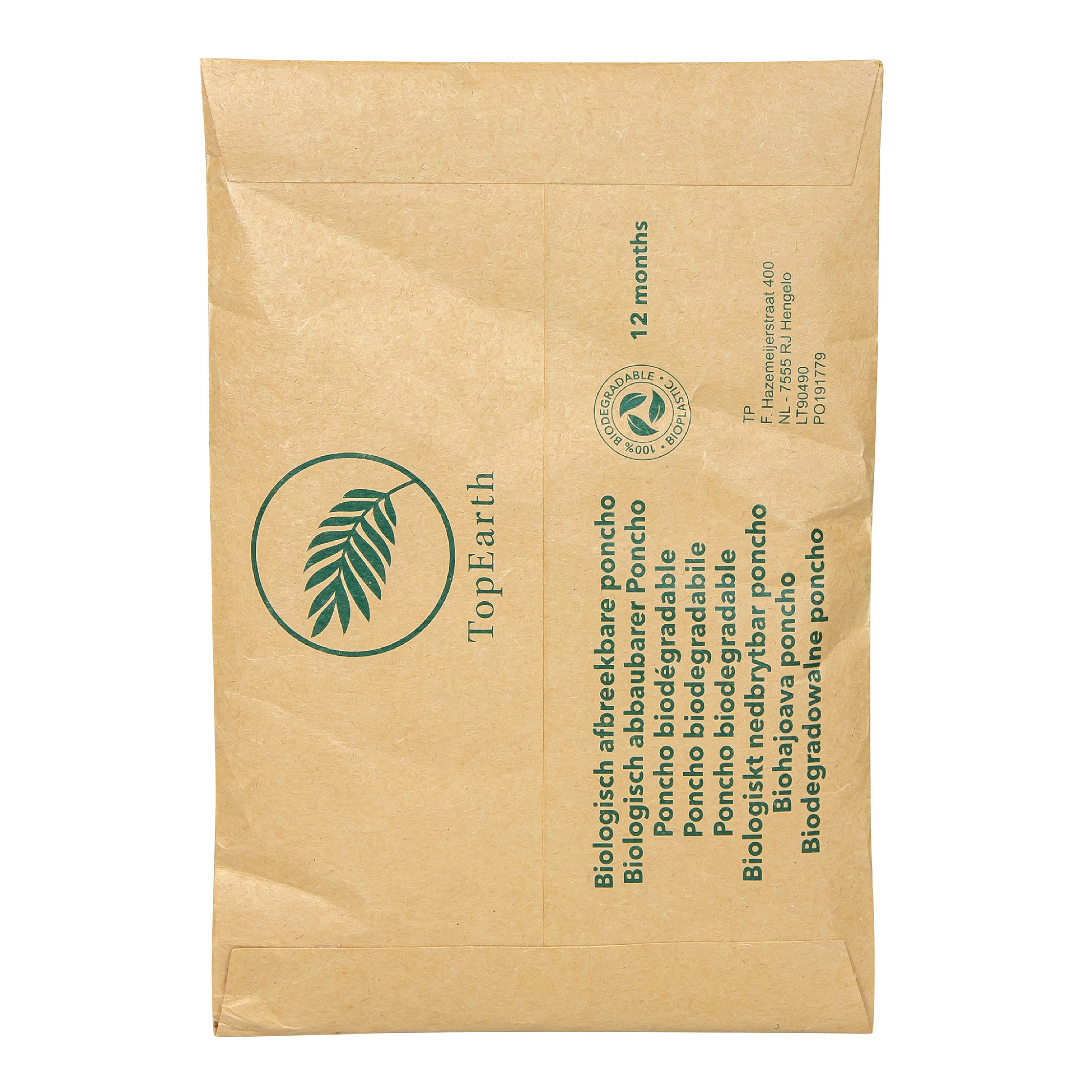 Biologisch abbaubarer Regenponcho
