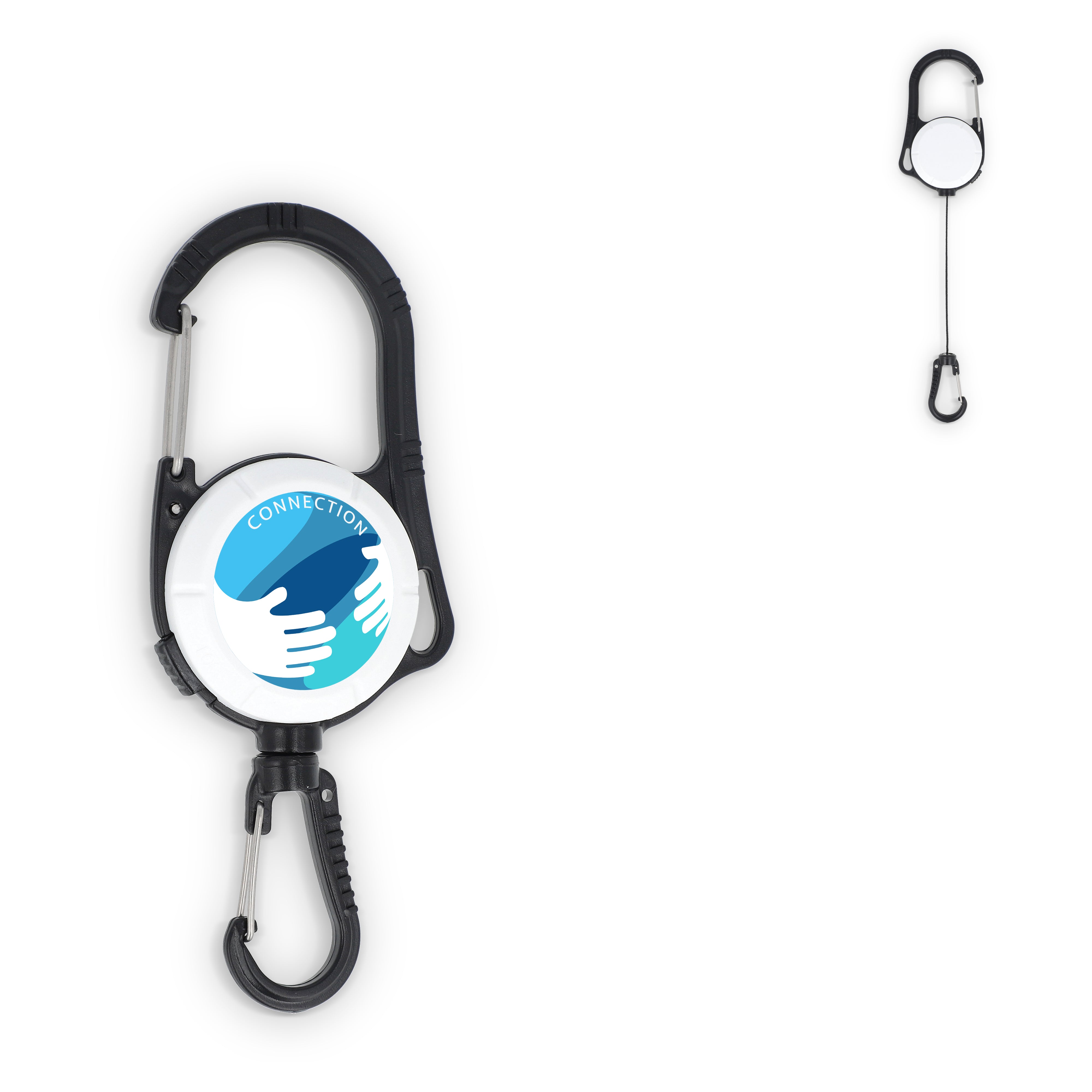 Ausweishalter mit Doppel-Karabiner