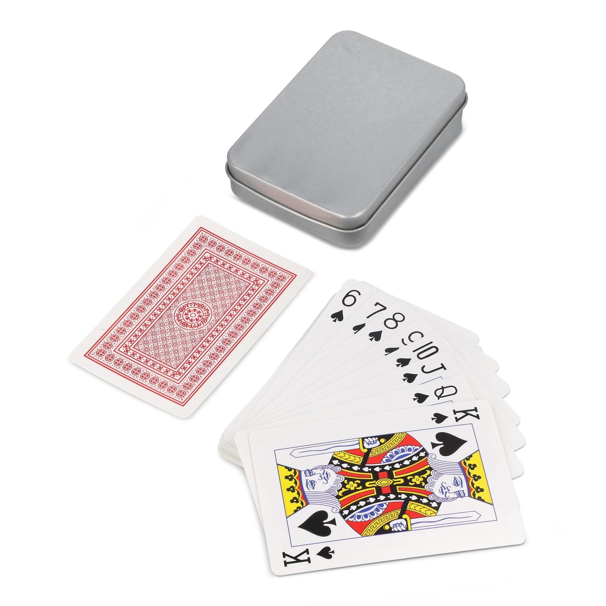 Spielkarten in Blechdose