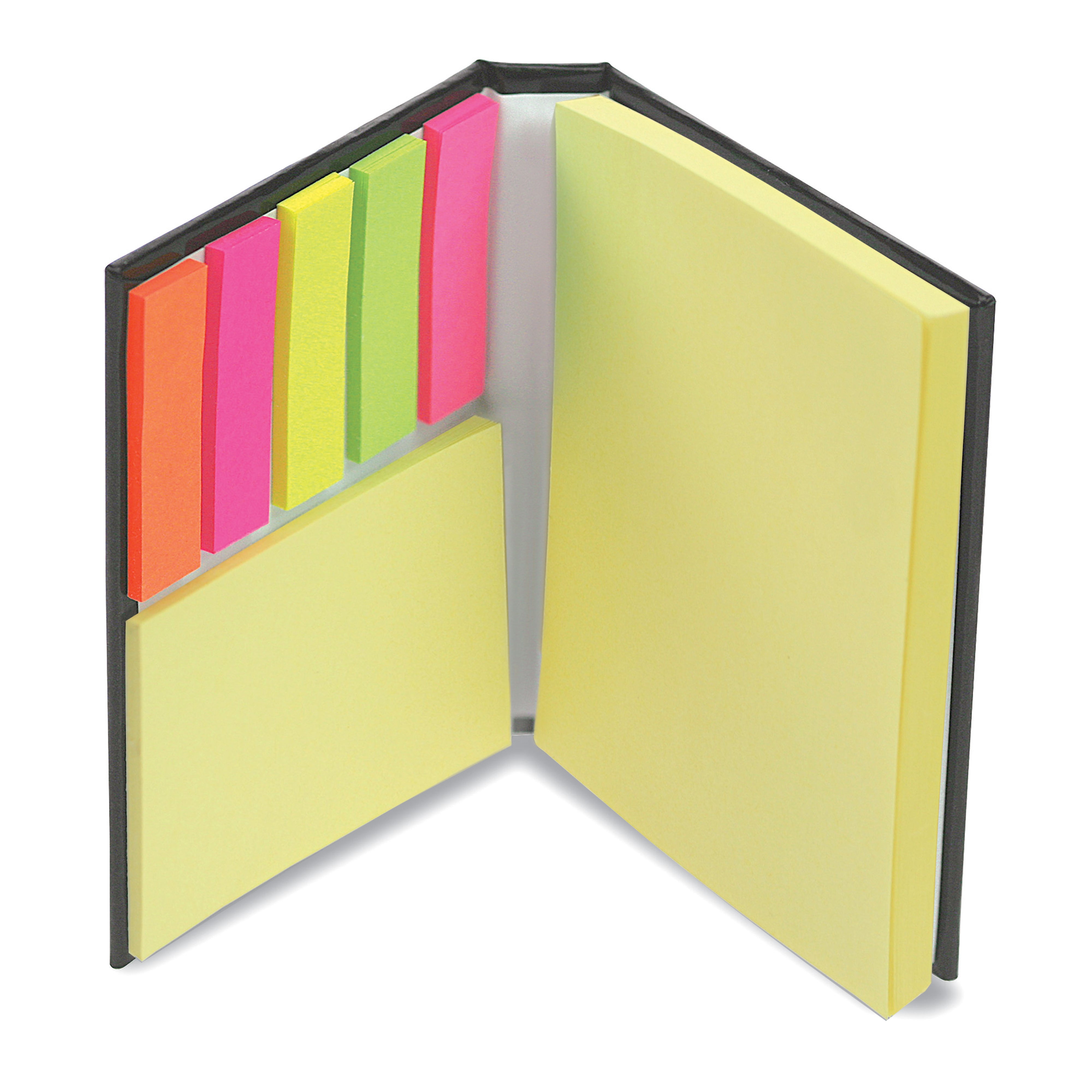 Notizblock mit Haftnotizen und Hardcover