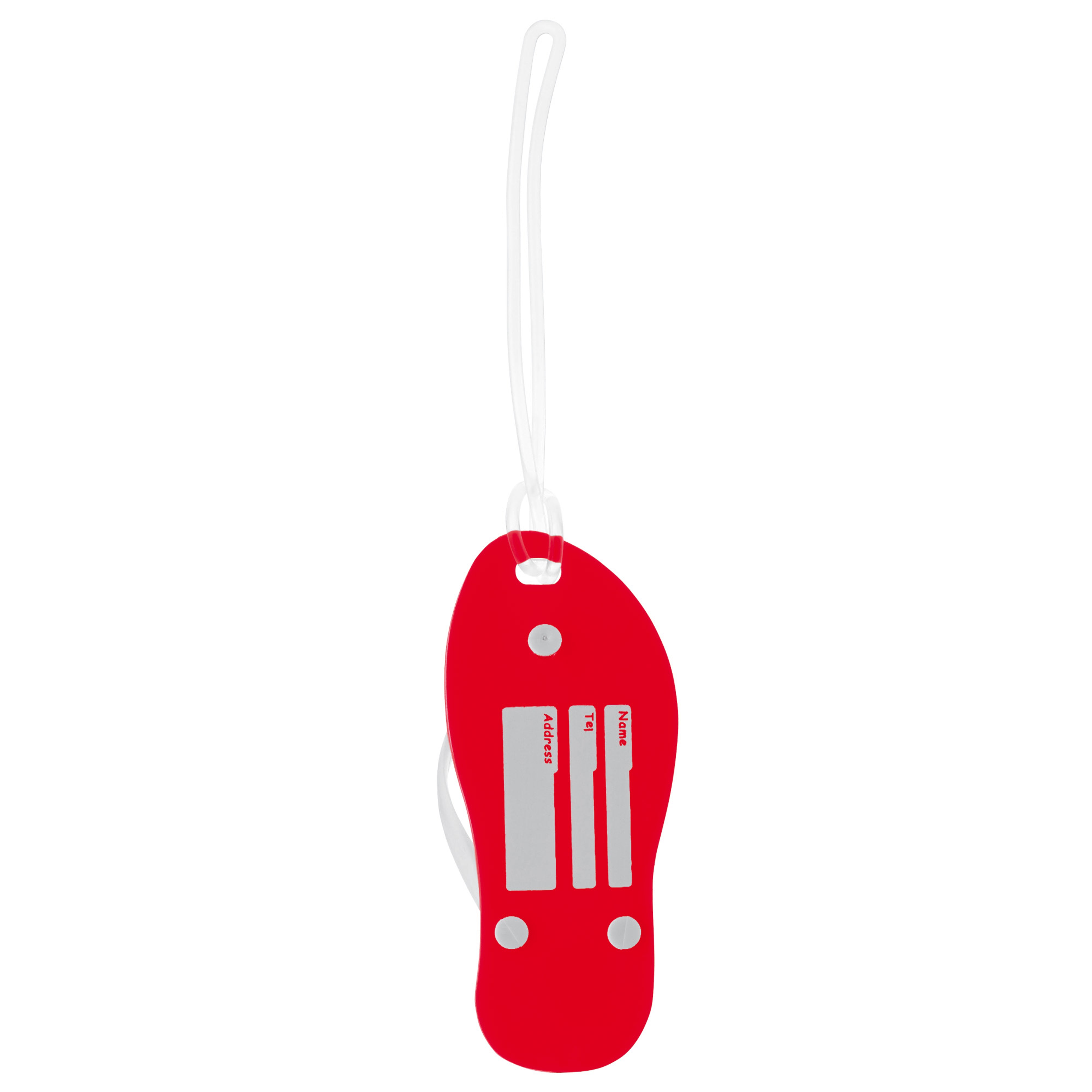 Kofferanhänger „Slipper“ aus PVC