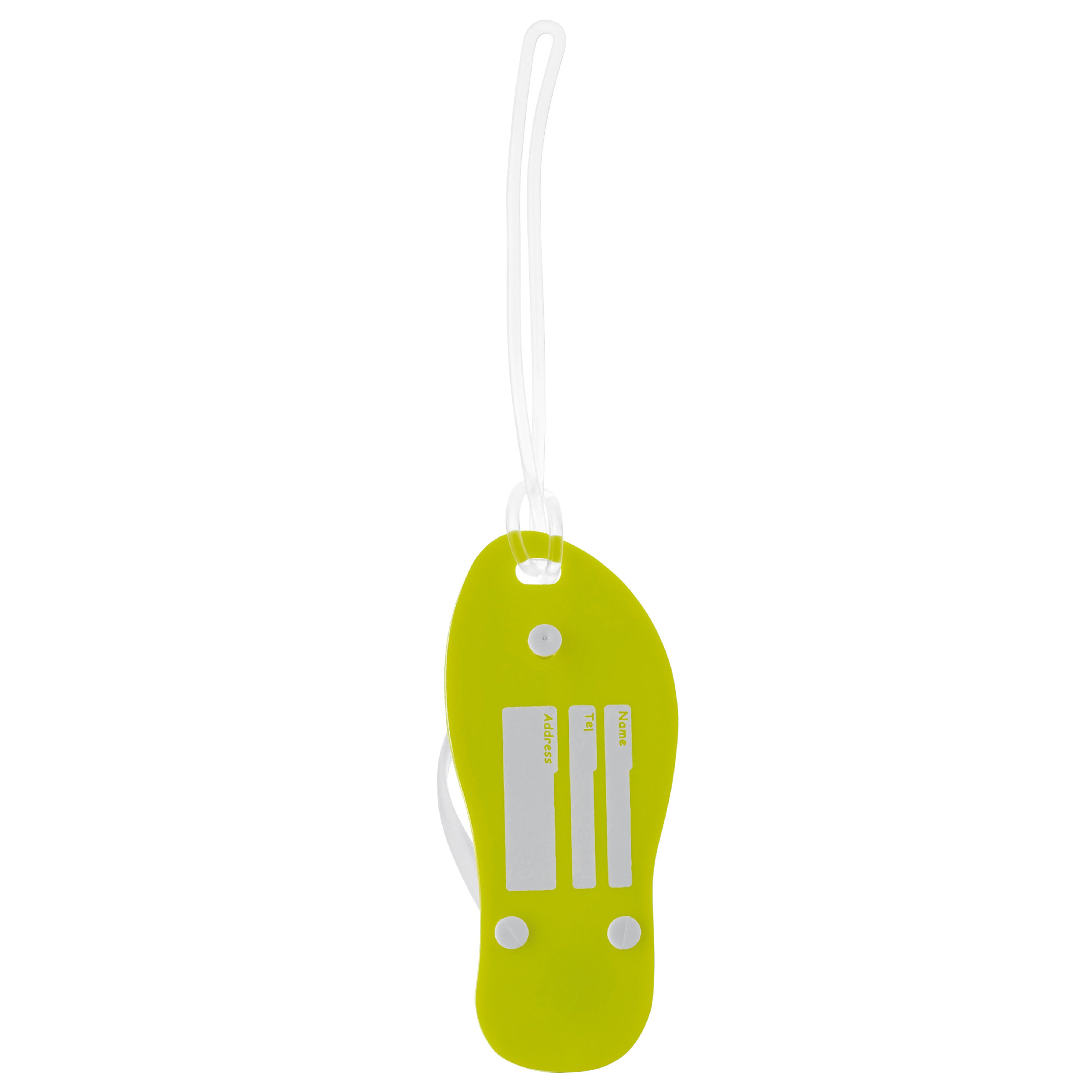 Kofferanhänger „Slipper“ aus PVC
