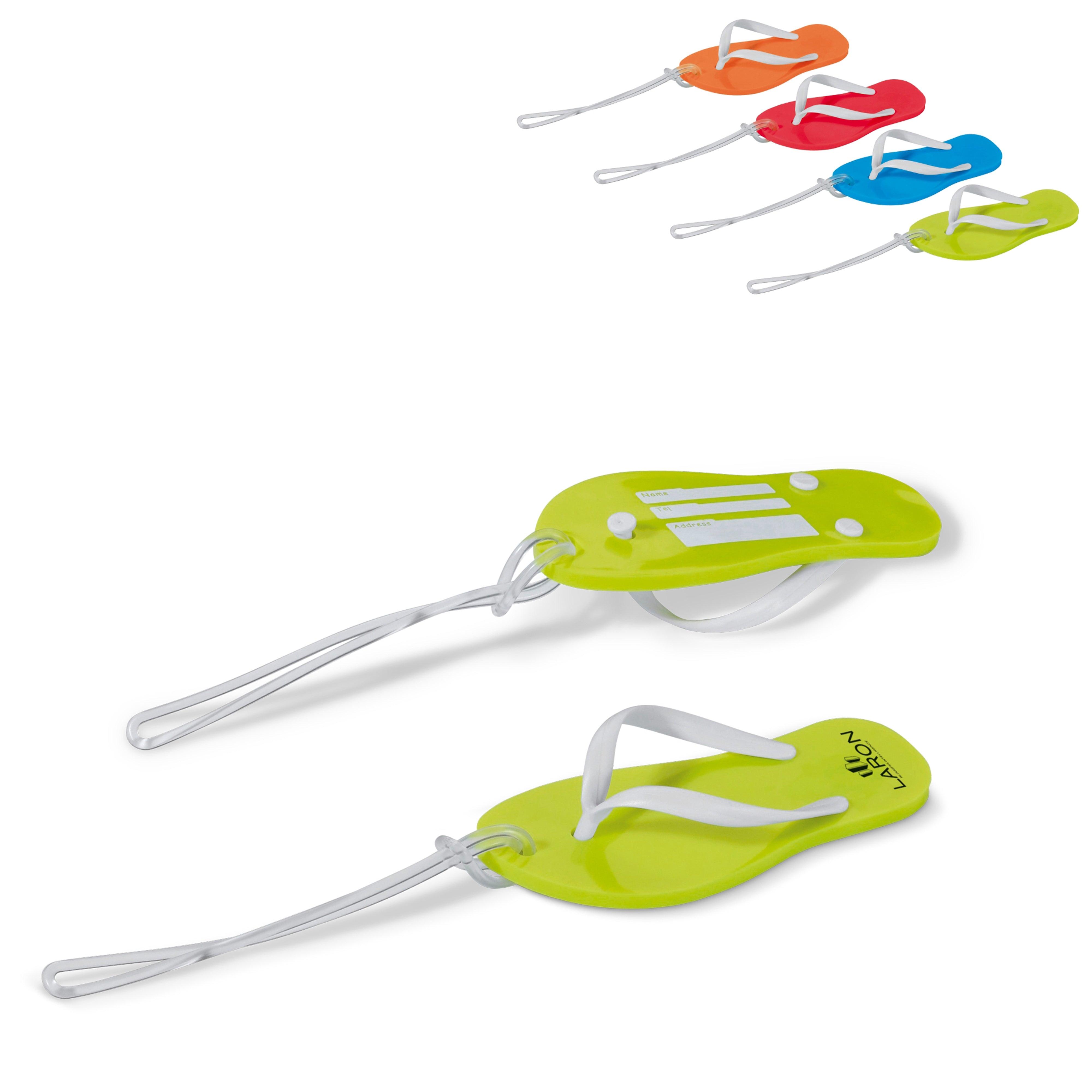 Kofferanhänger „Slipper“ aus PVC