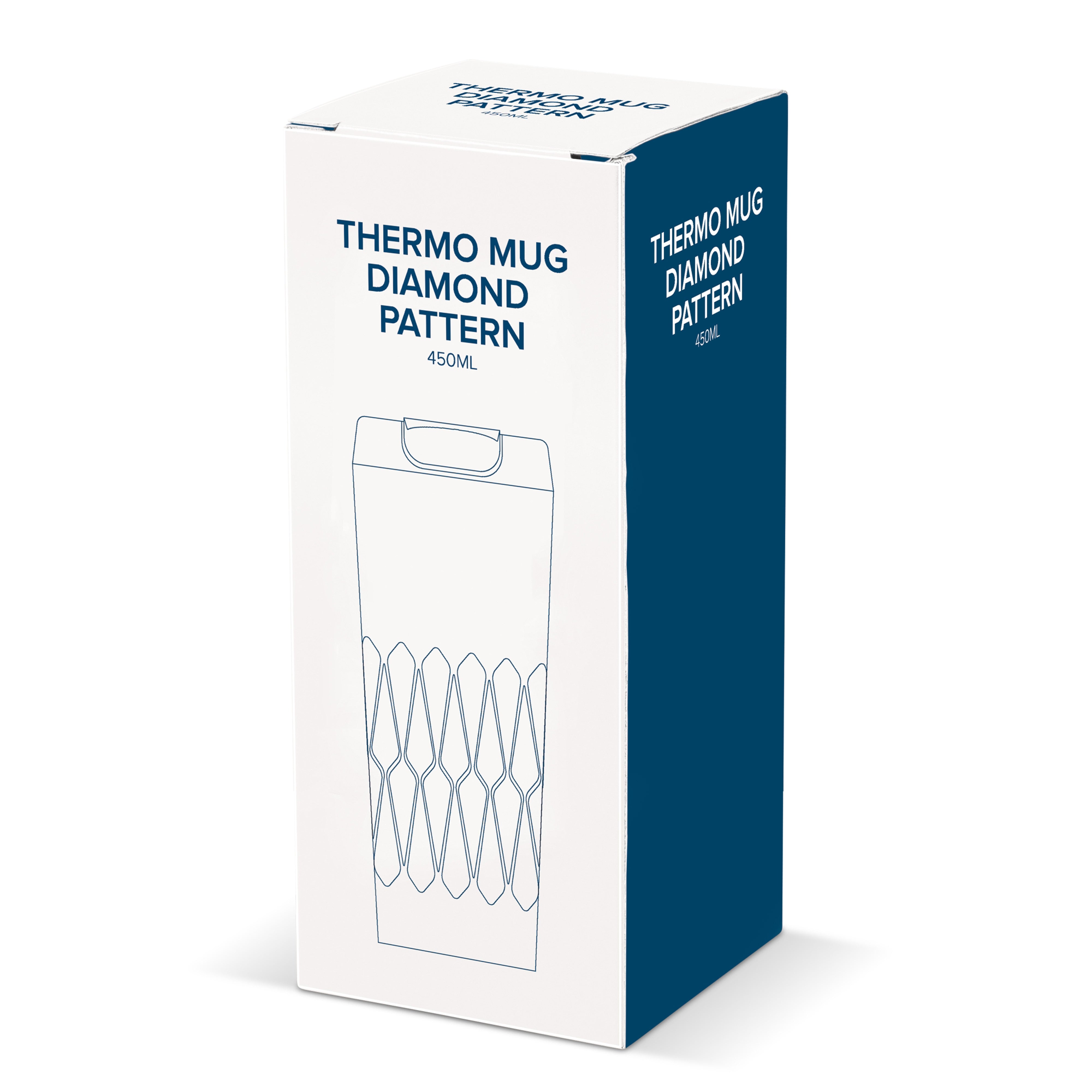 Isolierbecher mit Diamantenmuster 450 ml
