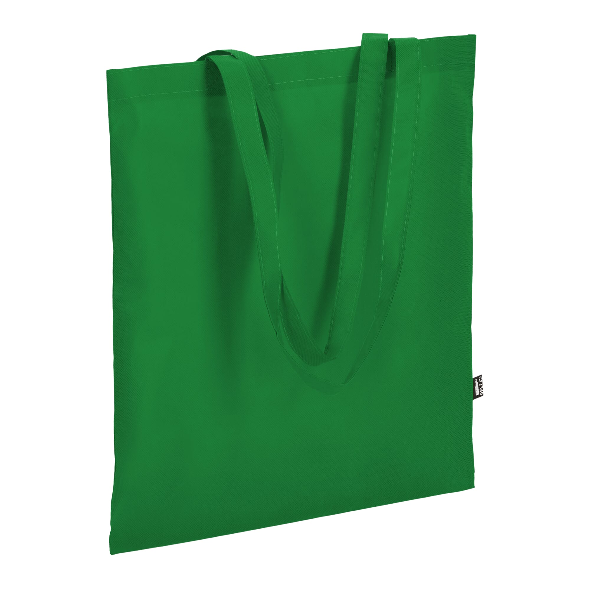 R-PET Tragetasche aus Non Woven mit langen Griffen 38 x 42cm 75g/m²