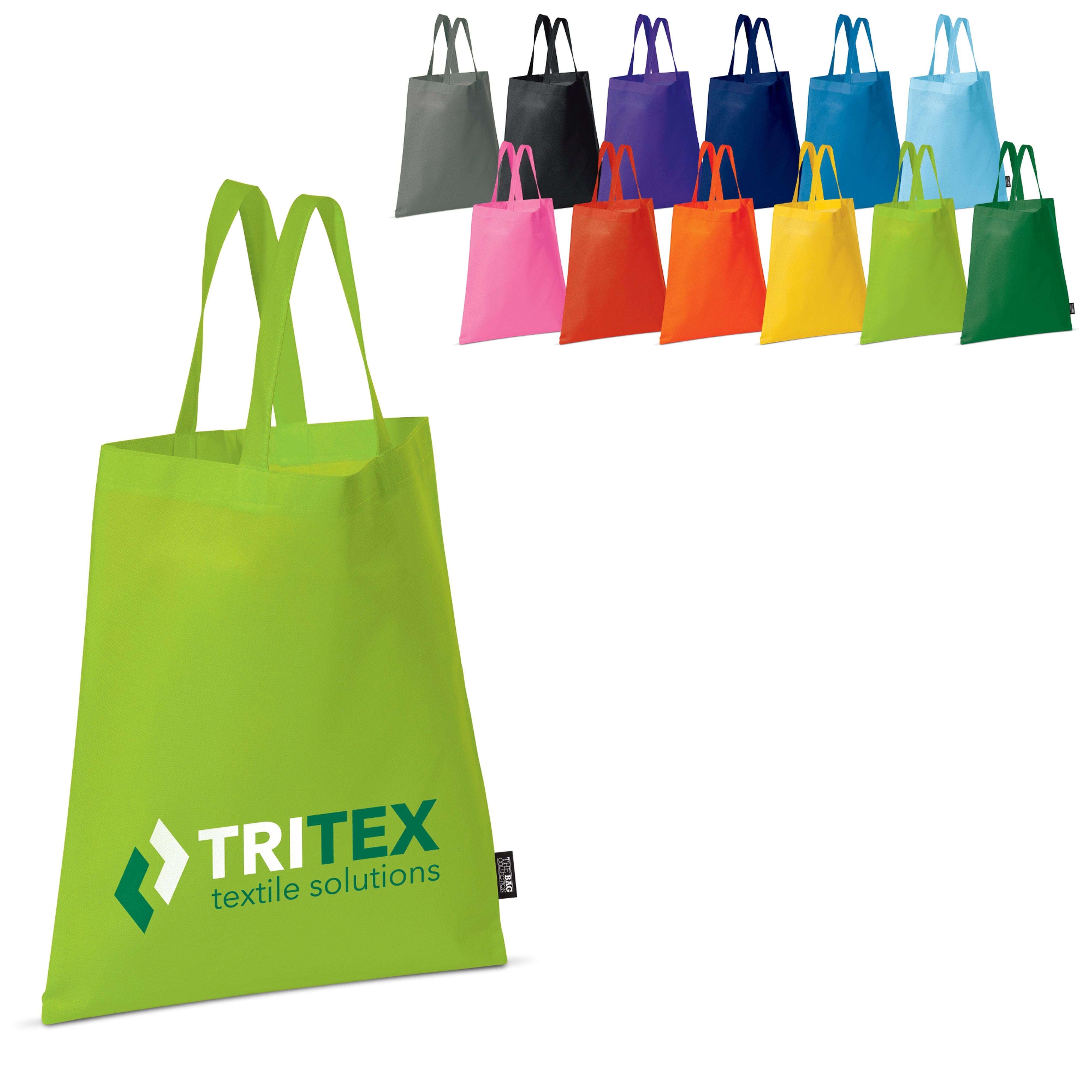 Non-Woven Tragetasche 75 g/m² mit kurzen Griffen