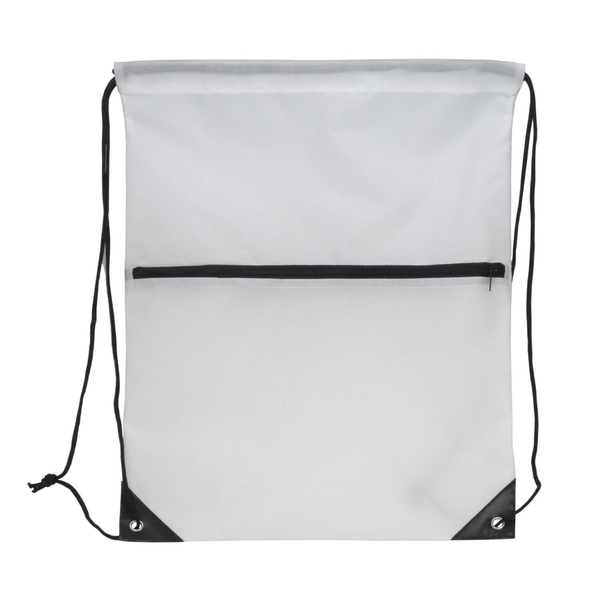 Kordelzugtasche 210T R-PET mit Reißverschluss