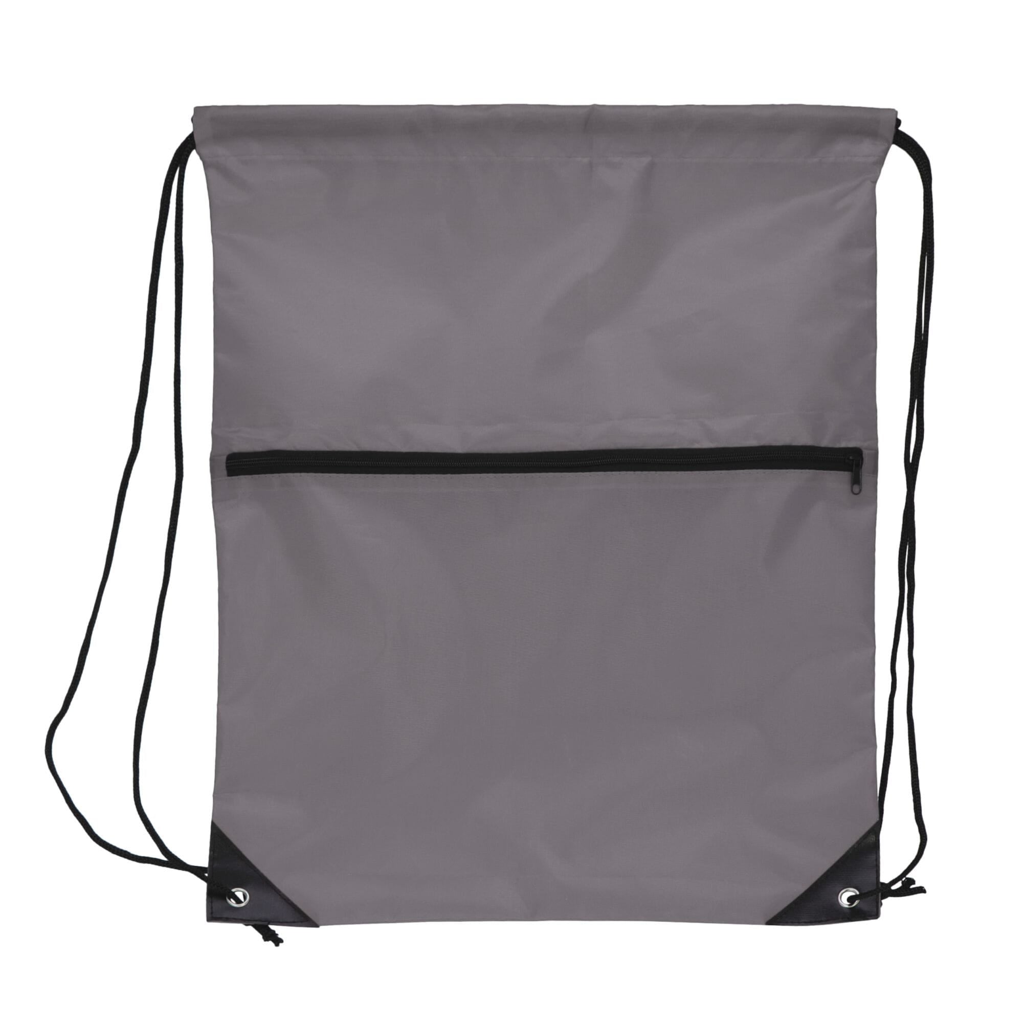 Kordelzugtasche 210T R-PET mit Reißverschluss