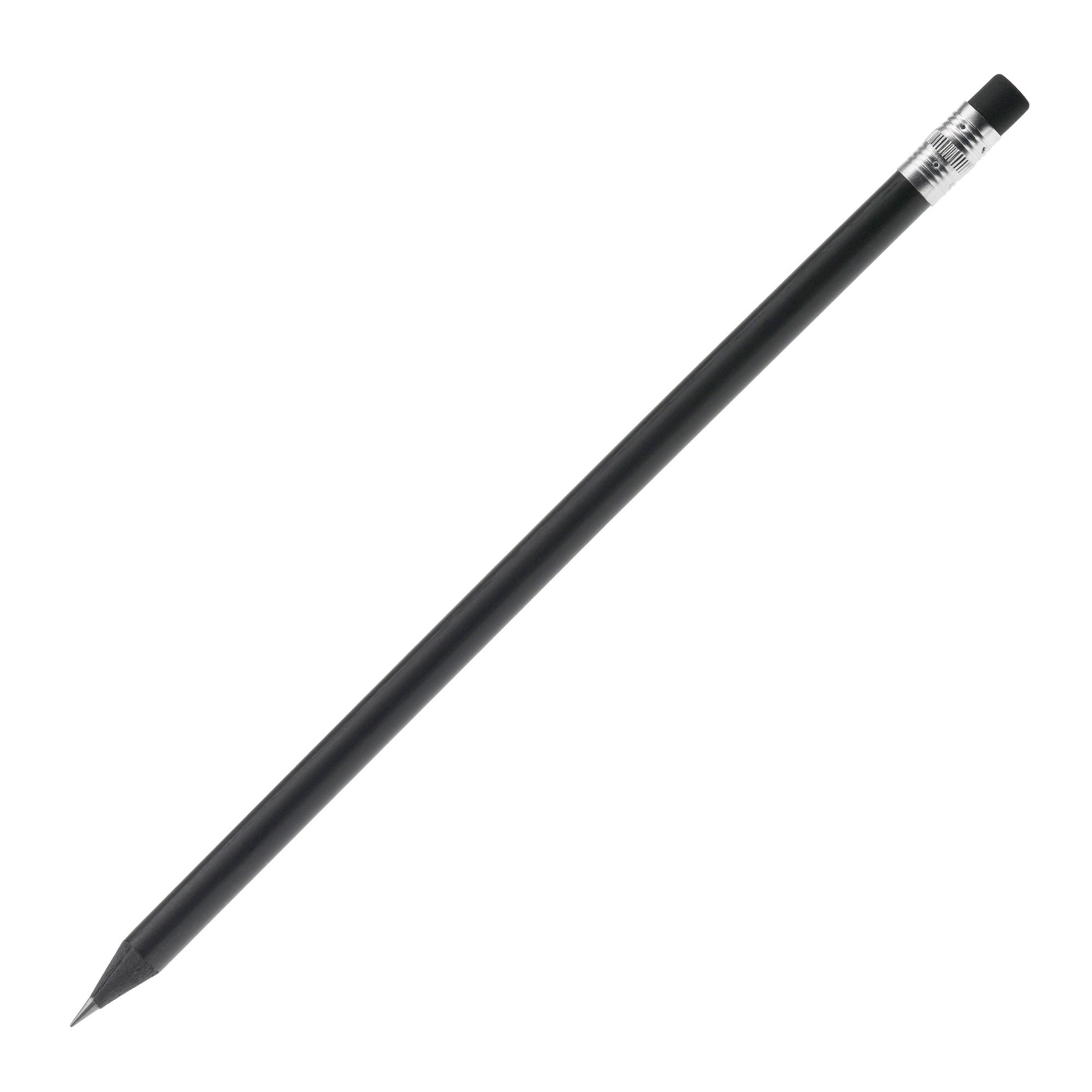 Schwarzer Bleistift mit Radiergummi
