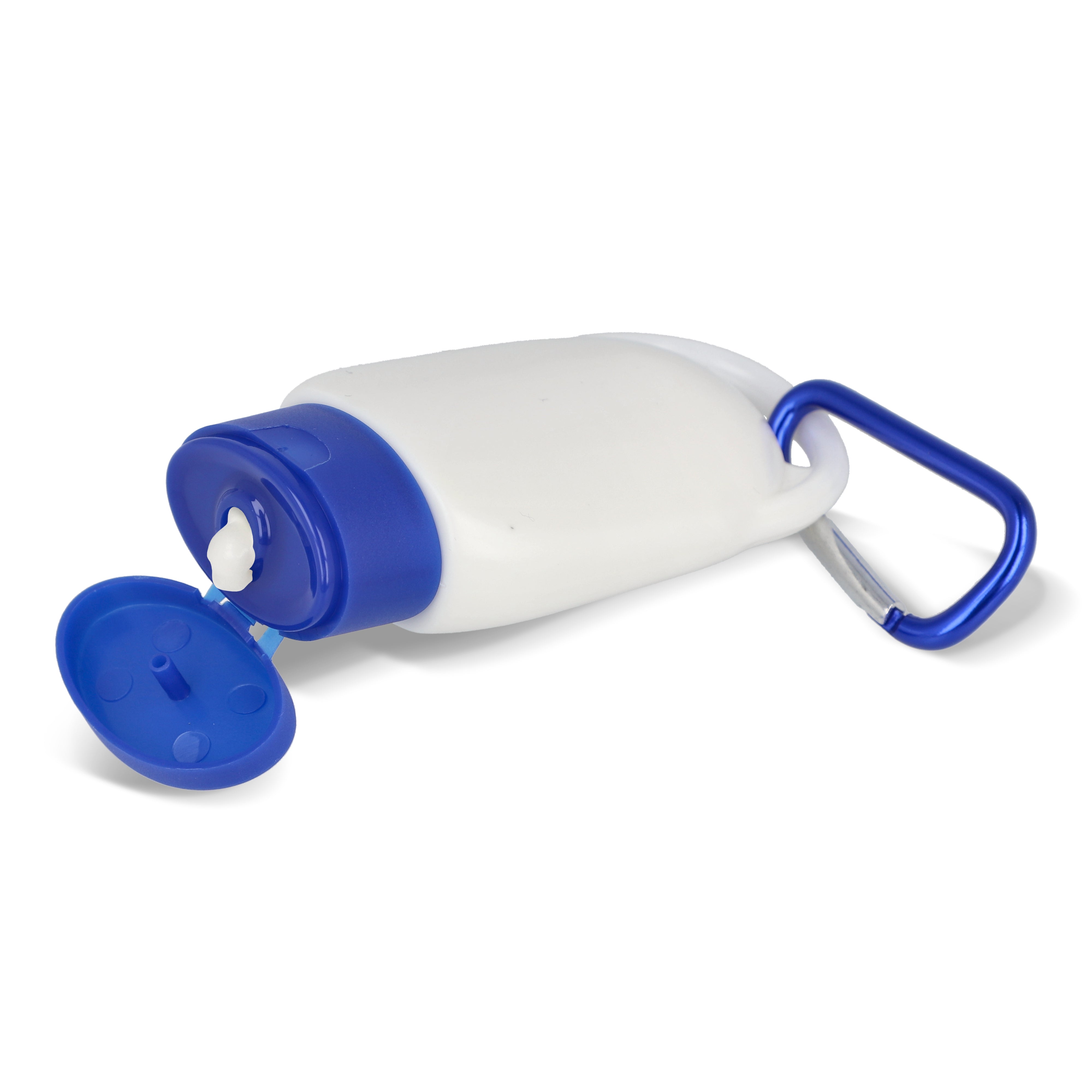 Sonnenschutzlotion mit Karabiner SPF 30 aus recyceltem Material