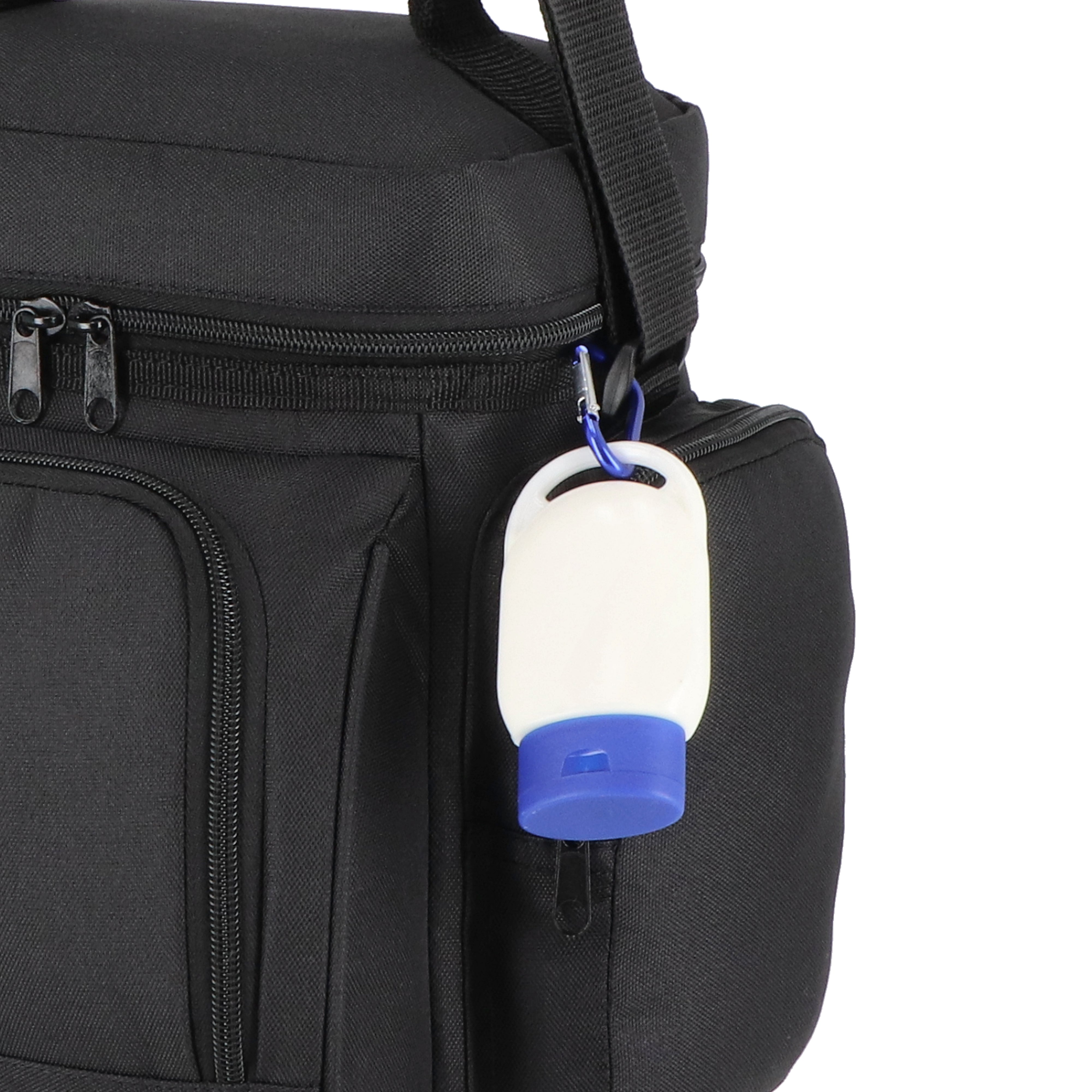 Sonnenschutzlotion mit Karabiner SPF 30 aus recyceltem Material