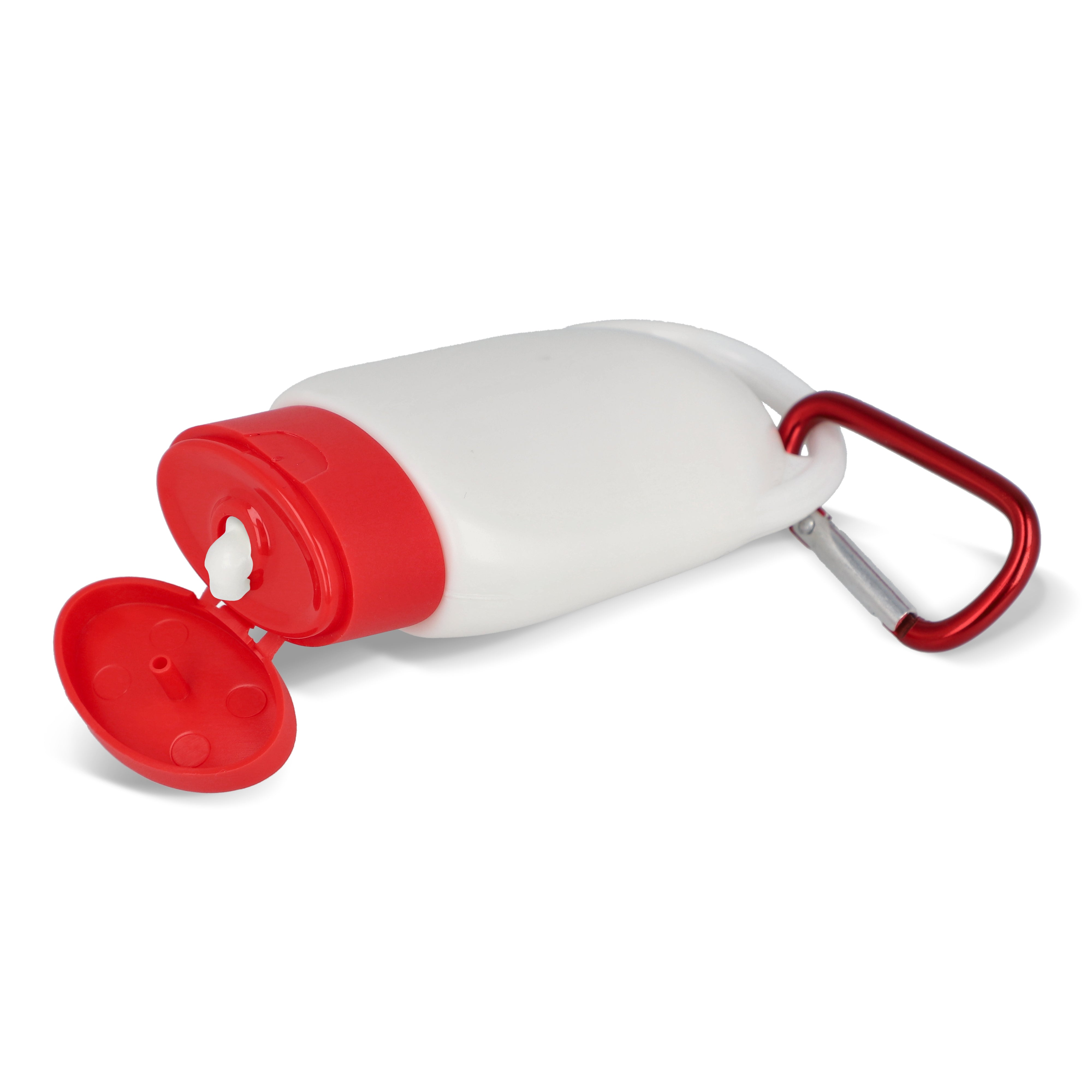 Sonnenschutzlotion mit Karabiner SPF 30 aus recyceltem Material