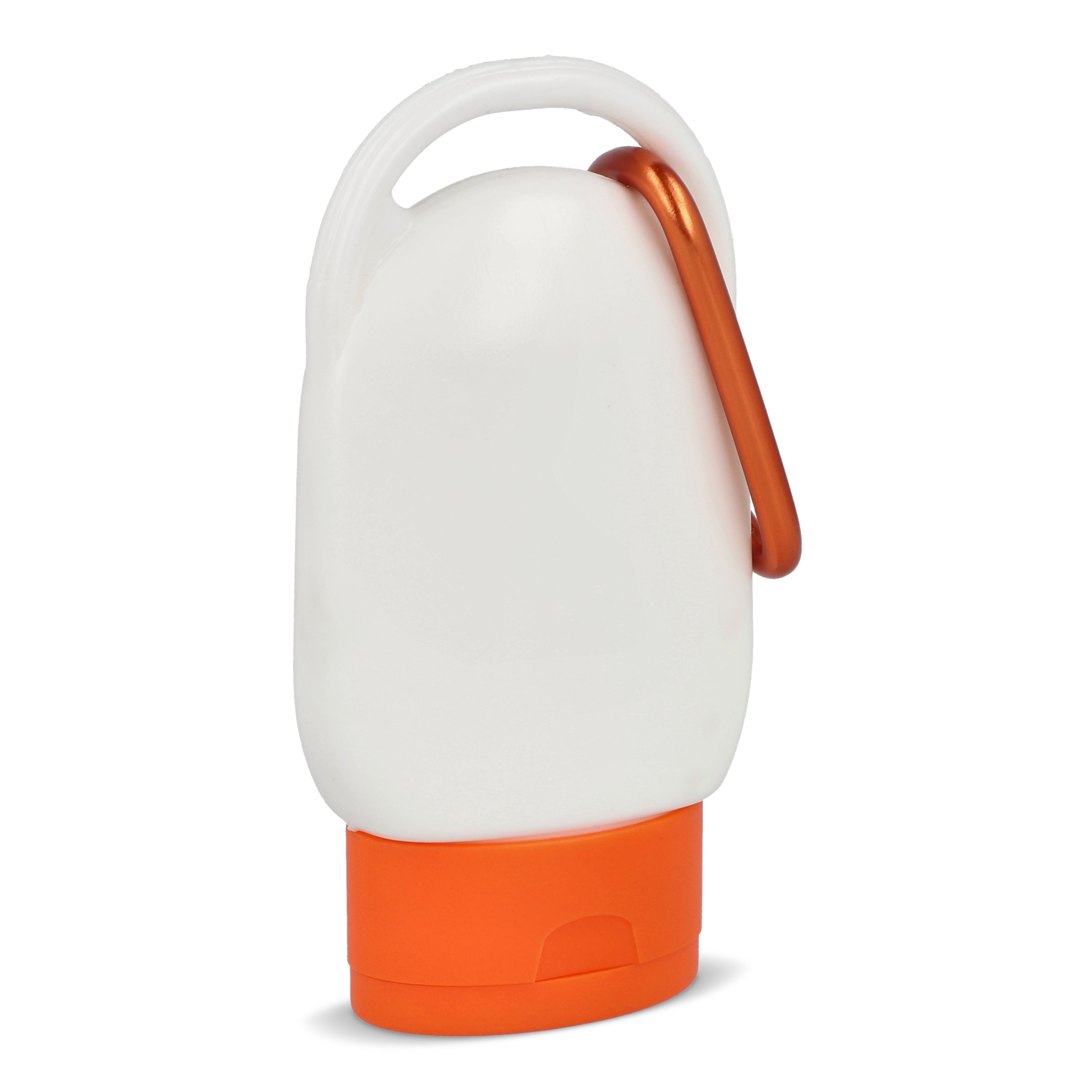 Sonnenschutzlotion mit Karabiner SPF 30 aus recyceltem Material
