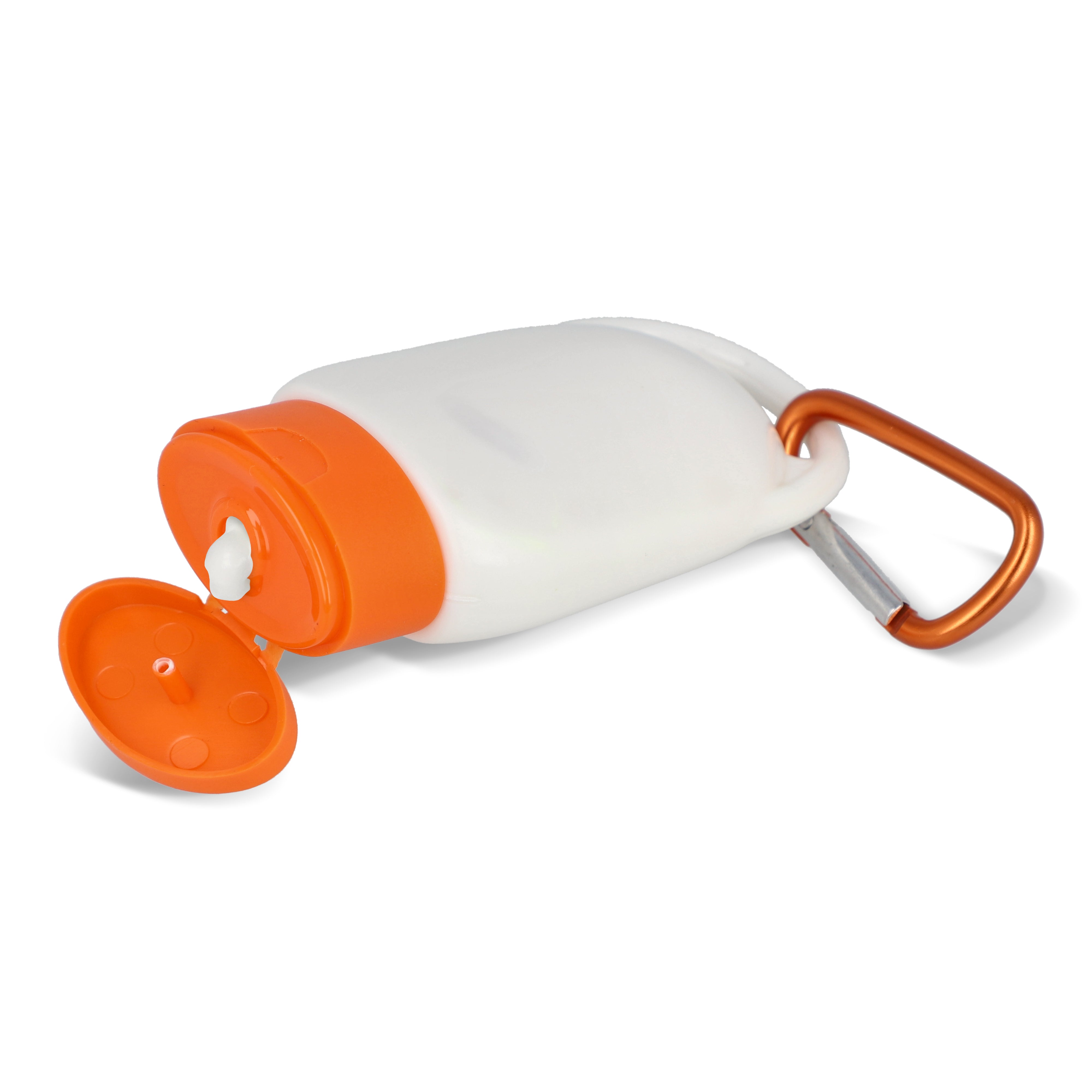 Sonnenschutzlotion mit Karabiner SPF 30 aus recyceltem Material