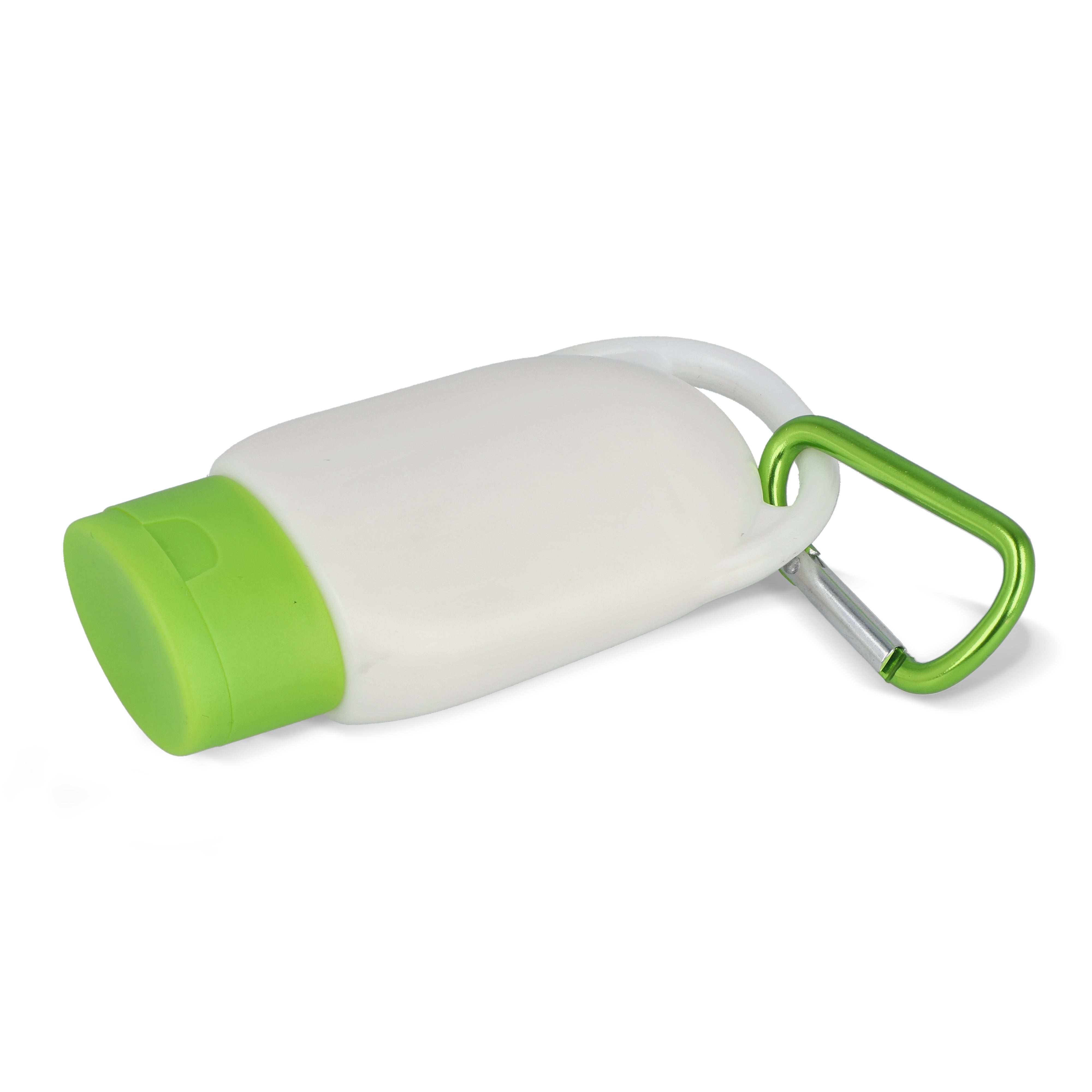 Sonnenschutzlotion mit Karabiner SPF 30 aus recyceltem Material