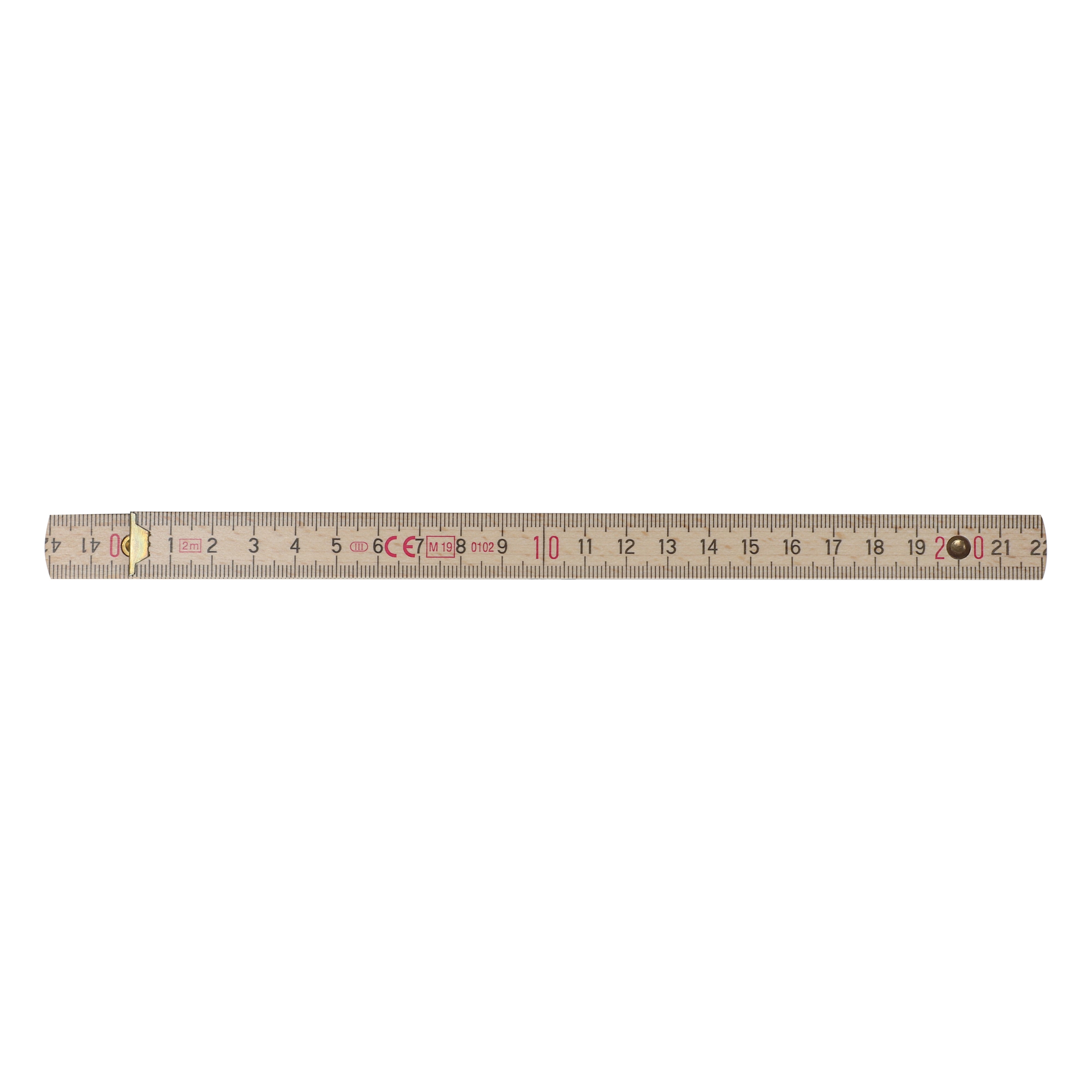 Premium Holz-Zollstock 2 m natur