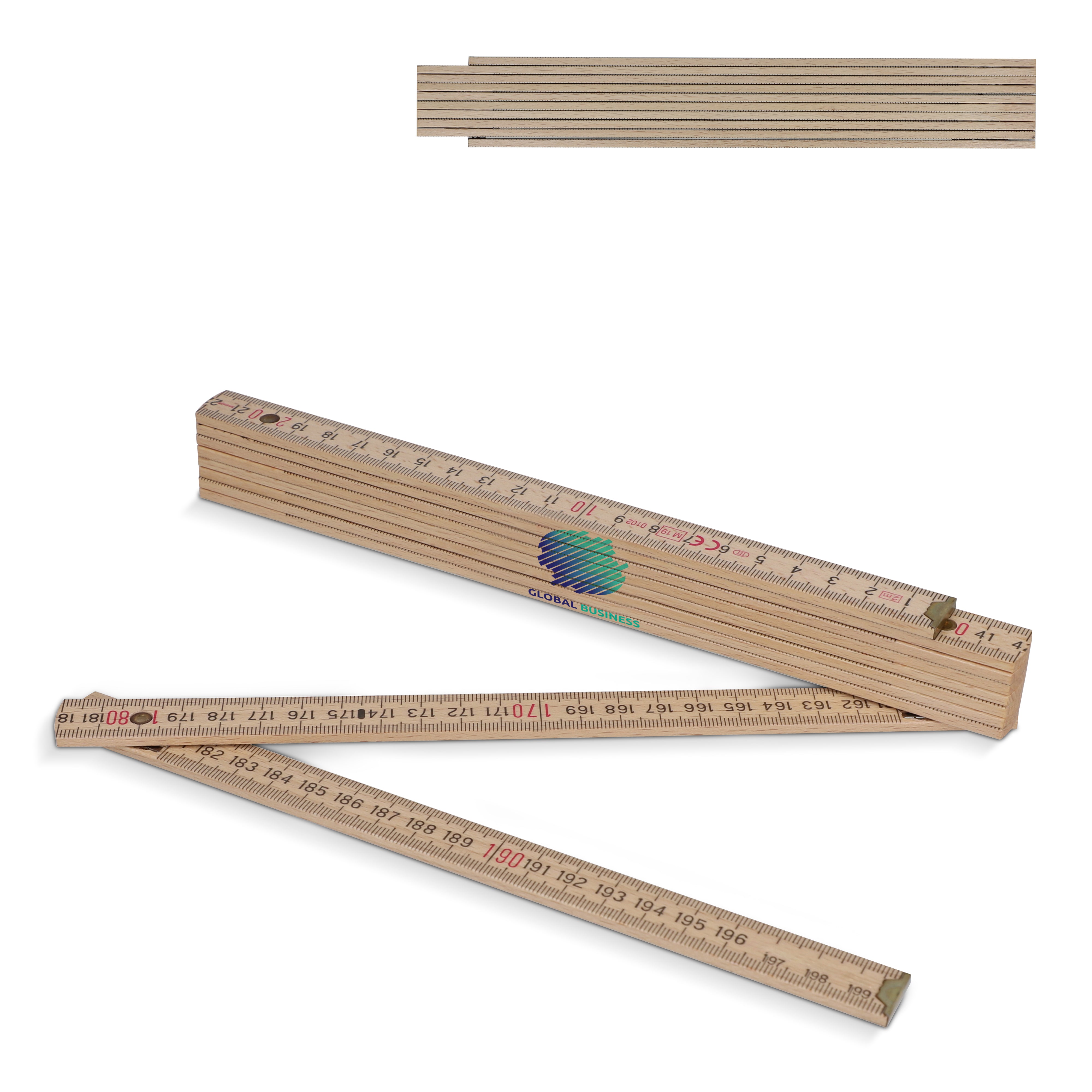 Premium Holz-Zollstock 2 m natur