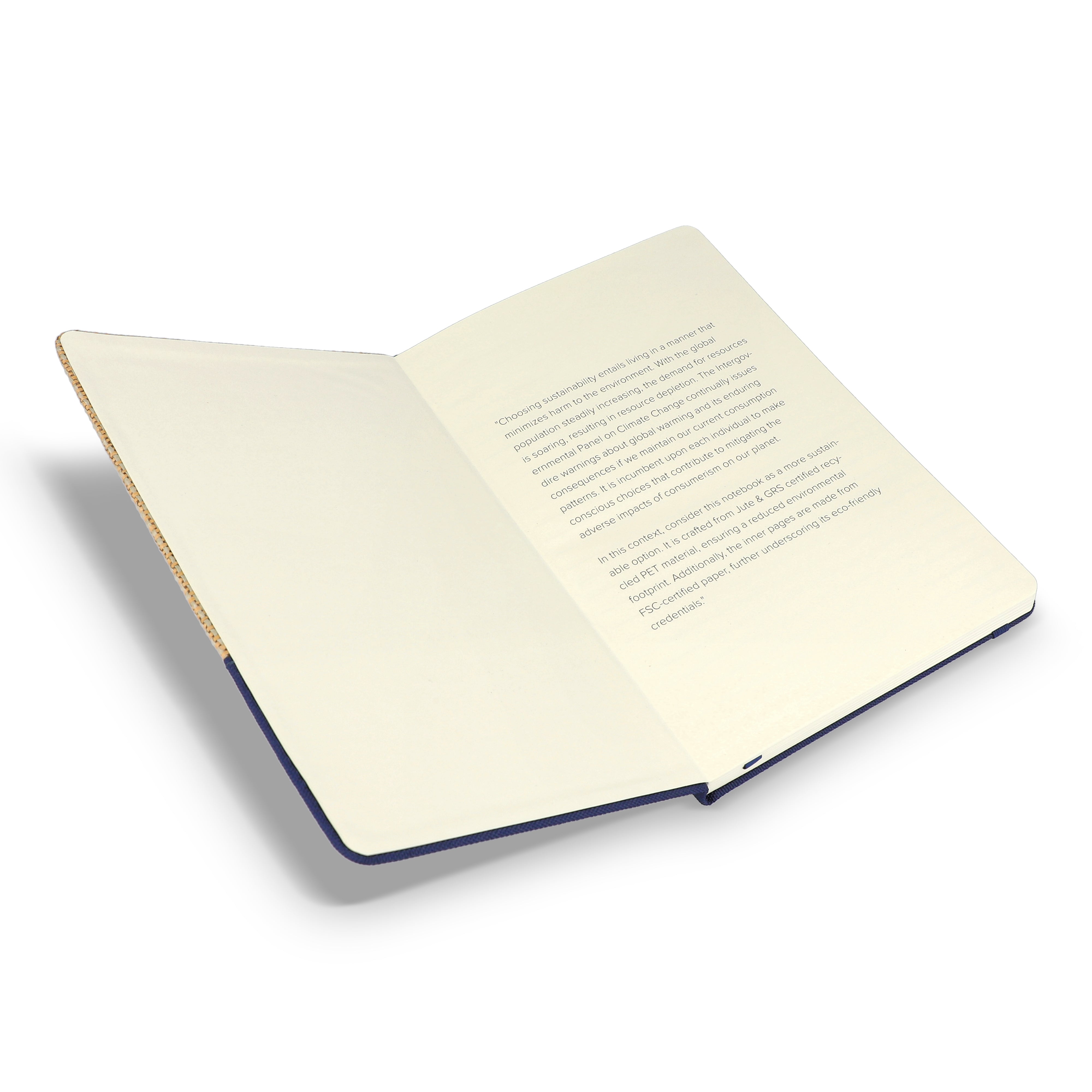 Nachhaltiges A5 Notizbuch aus Jute & RPET
