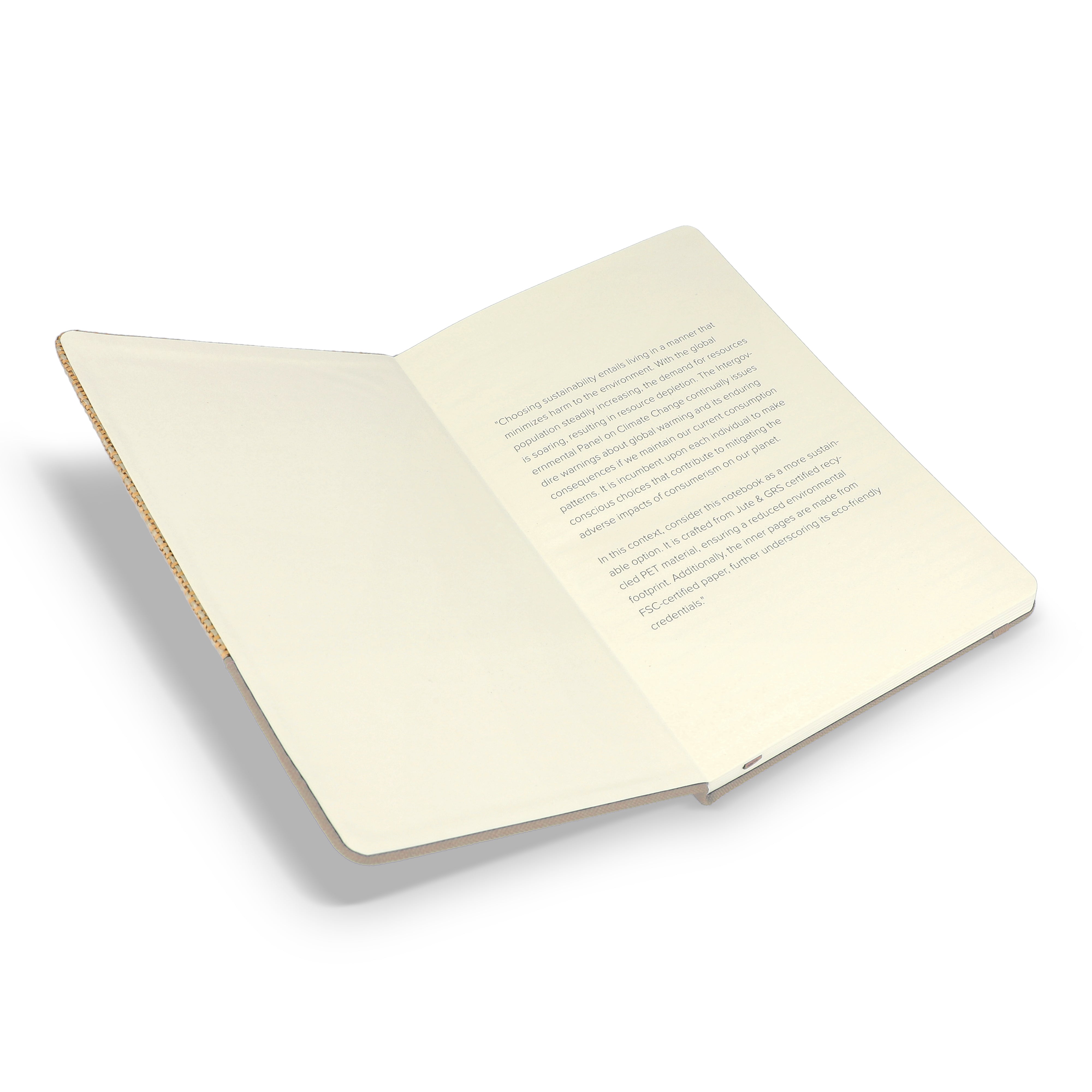 Nachhaltiges A5 Notizbuch aus Jute & RPET