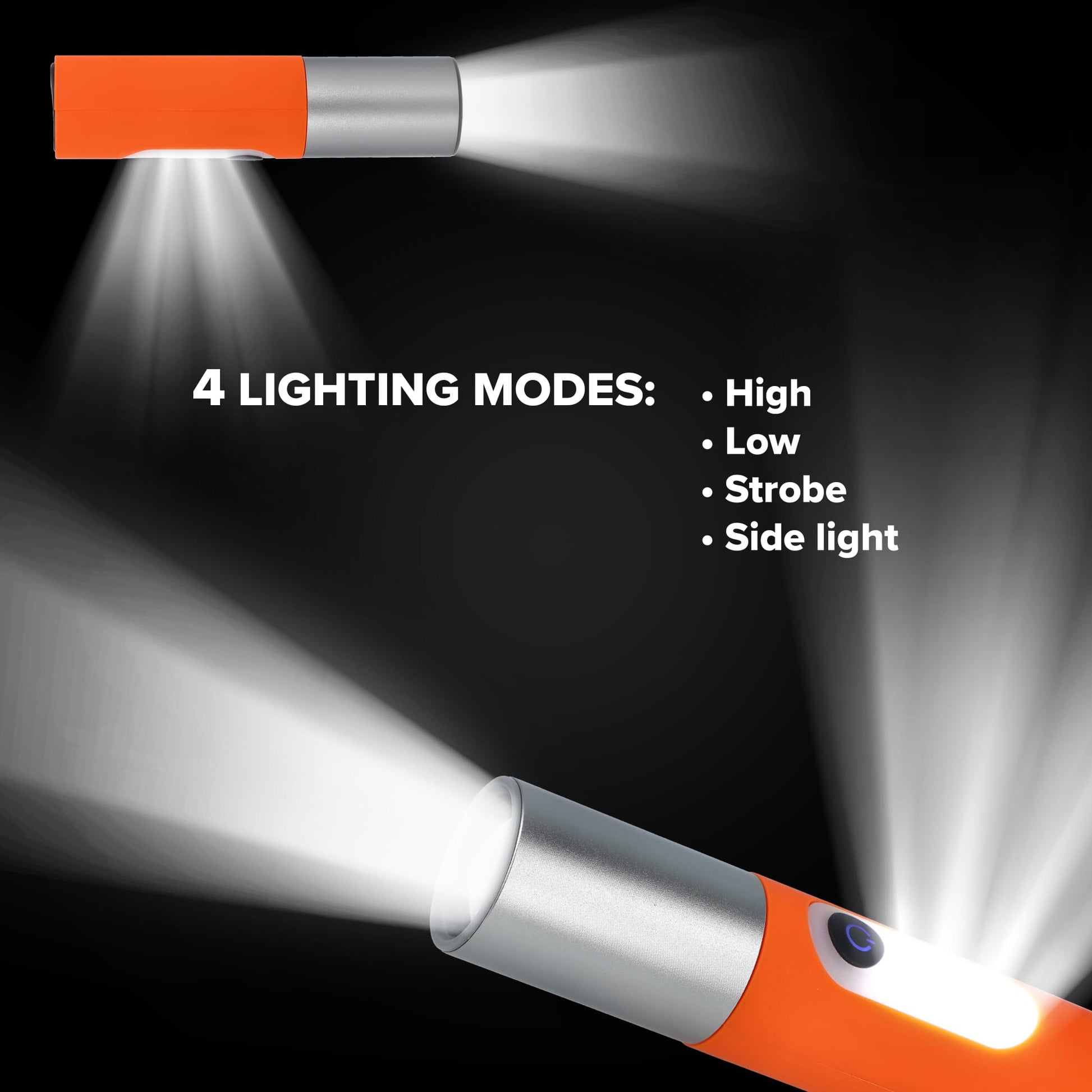 Wiederaufladbare 10-W-LED-Taschenlampe mit Zoomfunktion, 300 lm