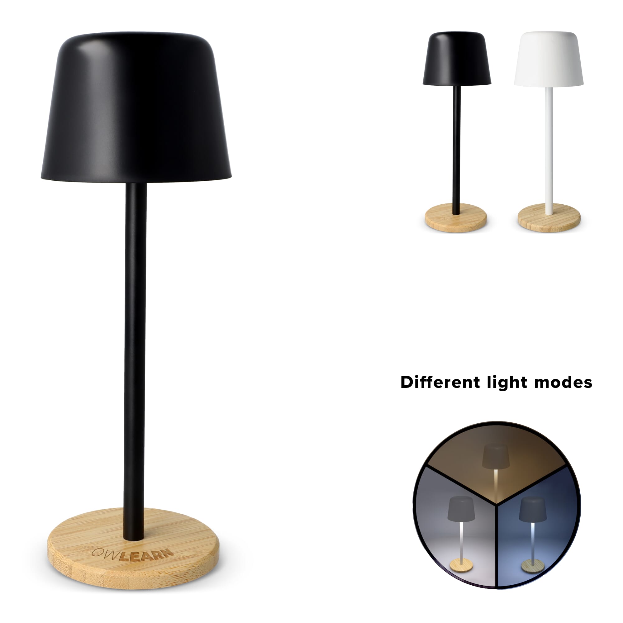 Solis Dimmbare Tischlampe mit Bambusfuß