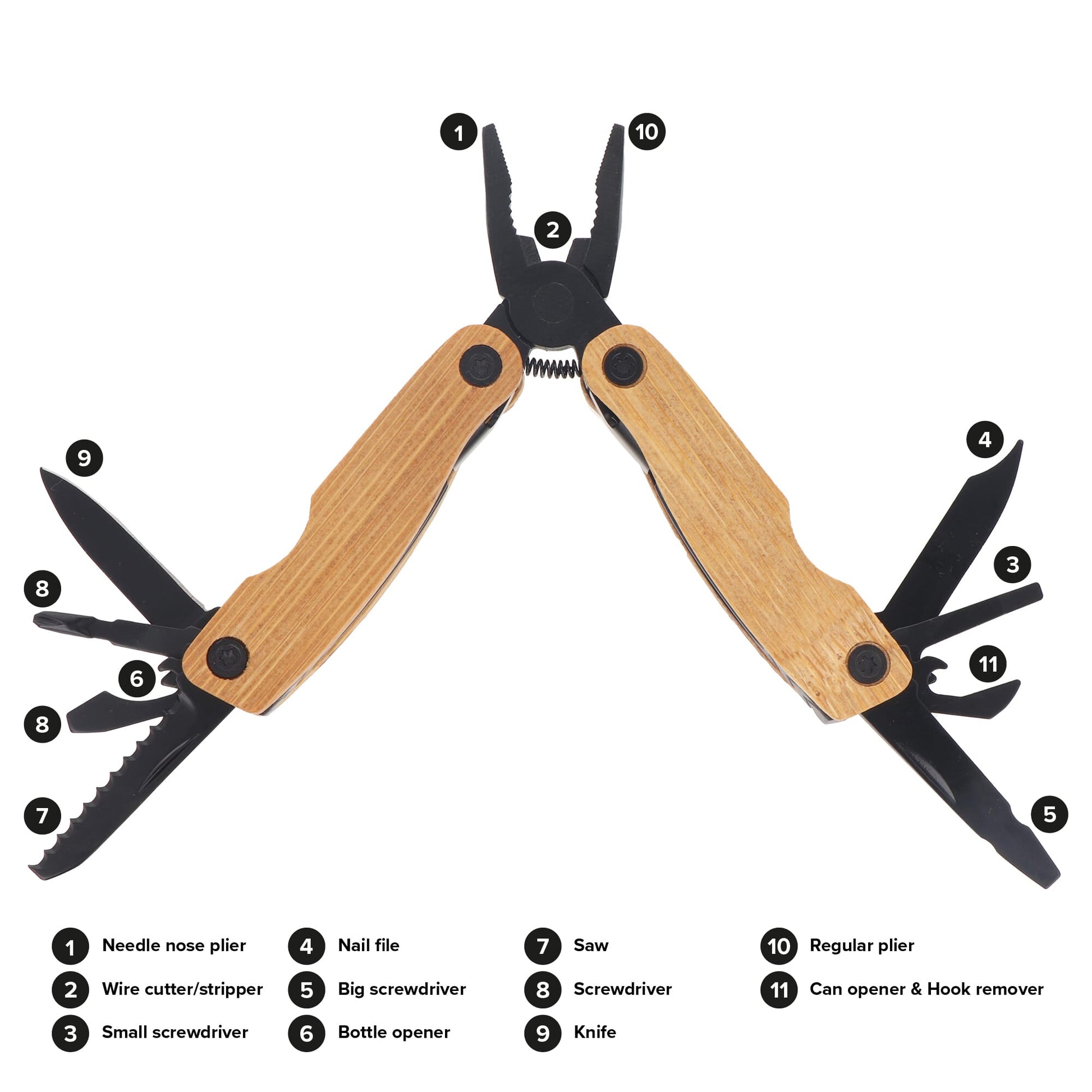 Multi-Tool Bamboo 12 Funktionen