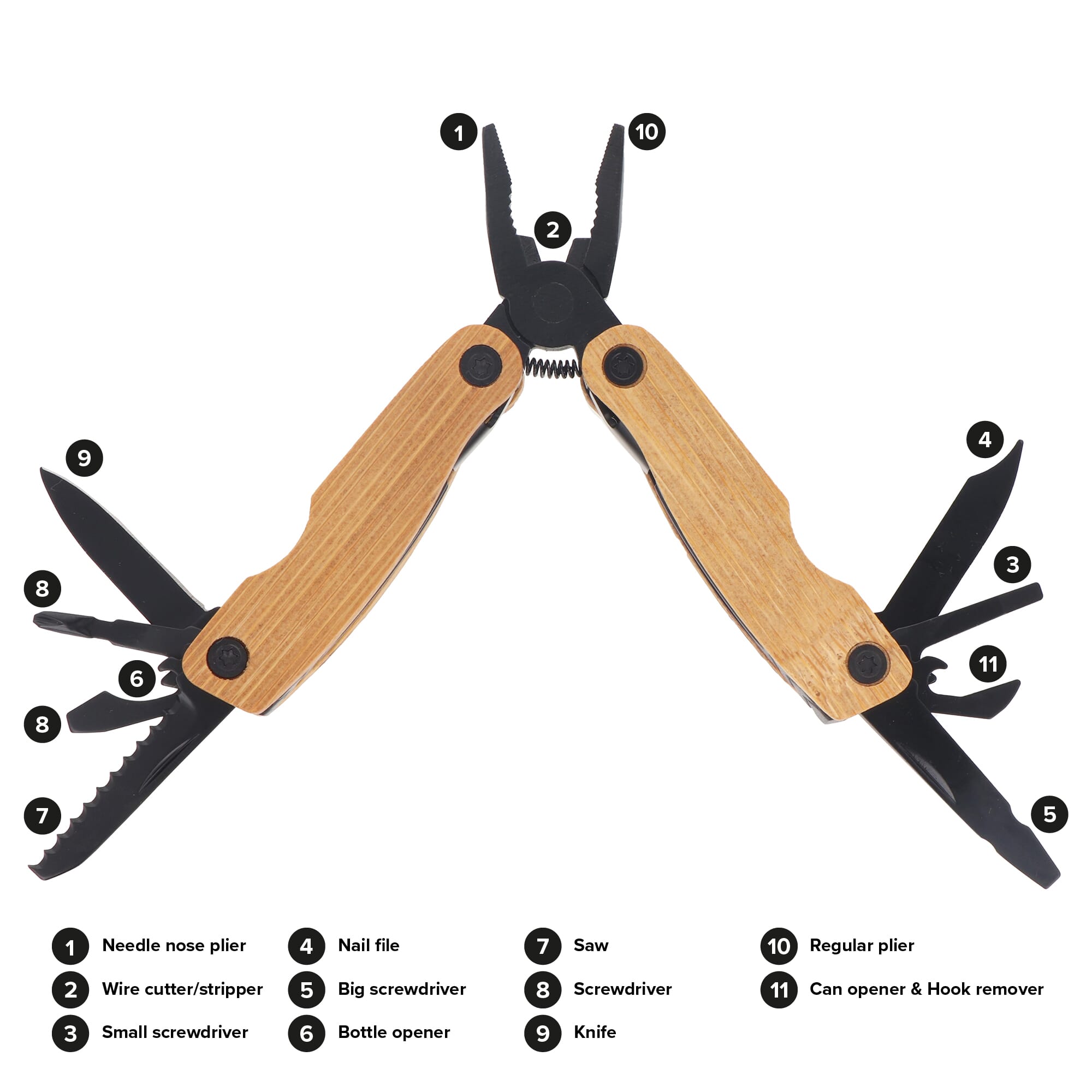 Multi-Tool Bamboo 12 Funktionen