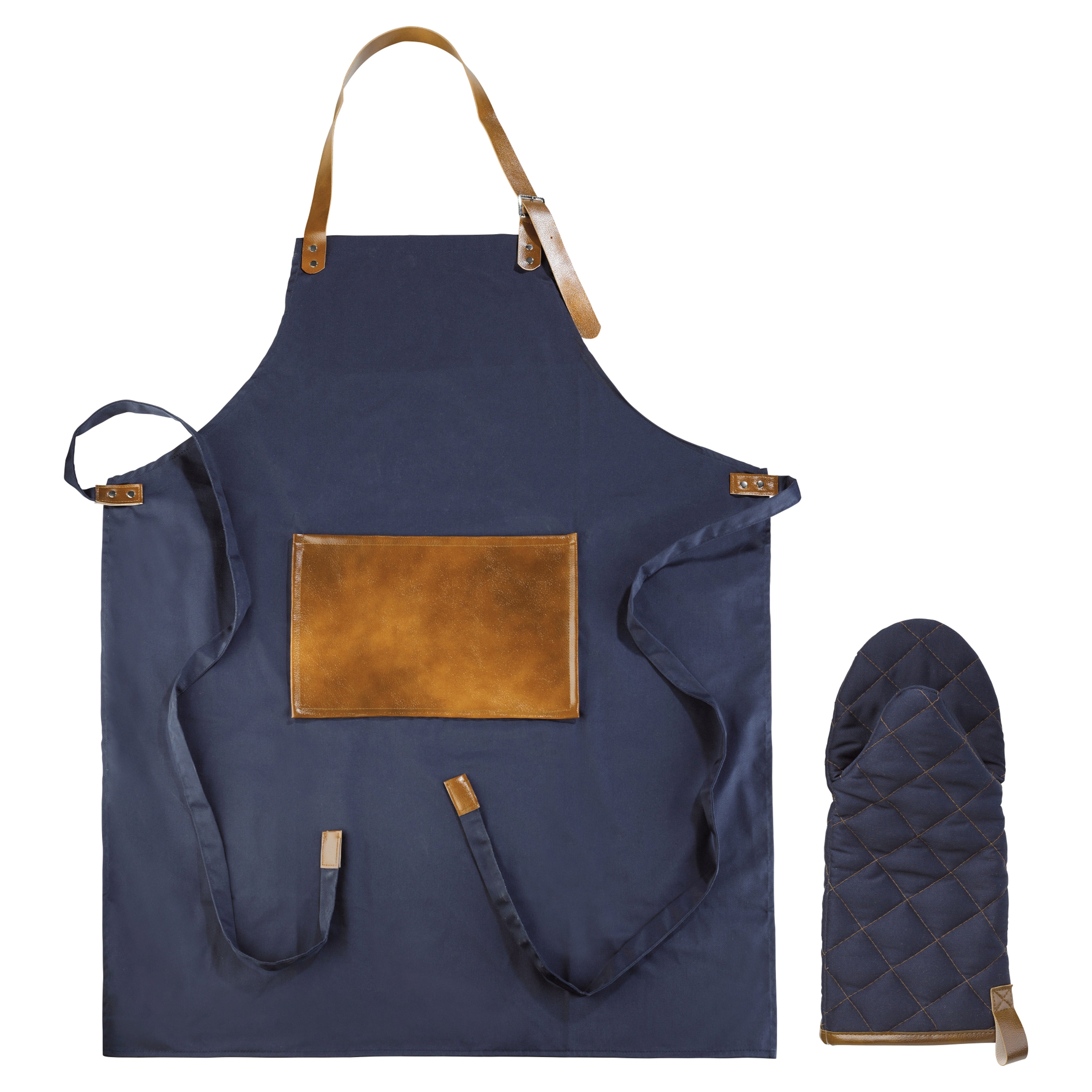 BBQ-Schürze mit Grillhandschuh im Geschenkset