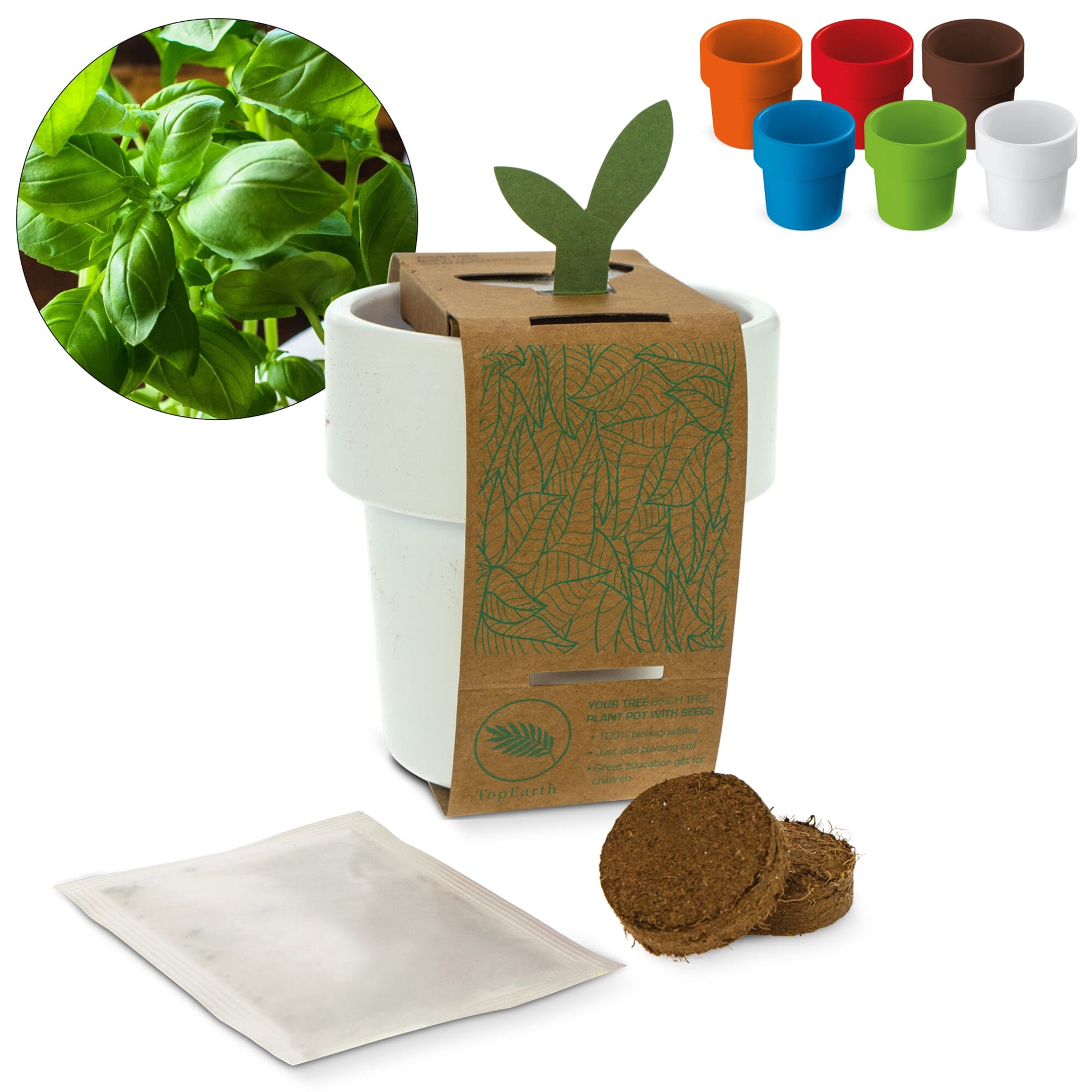 Hot-but-cool Tasse mit Basilikum