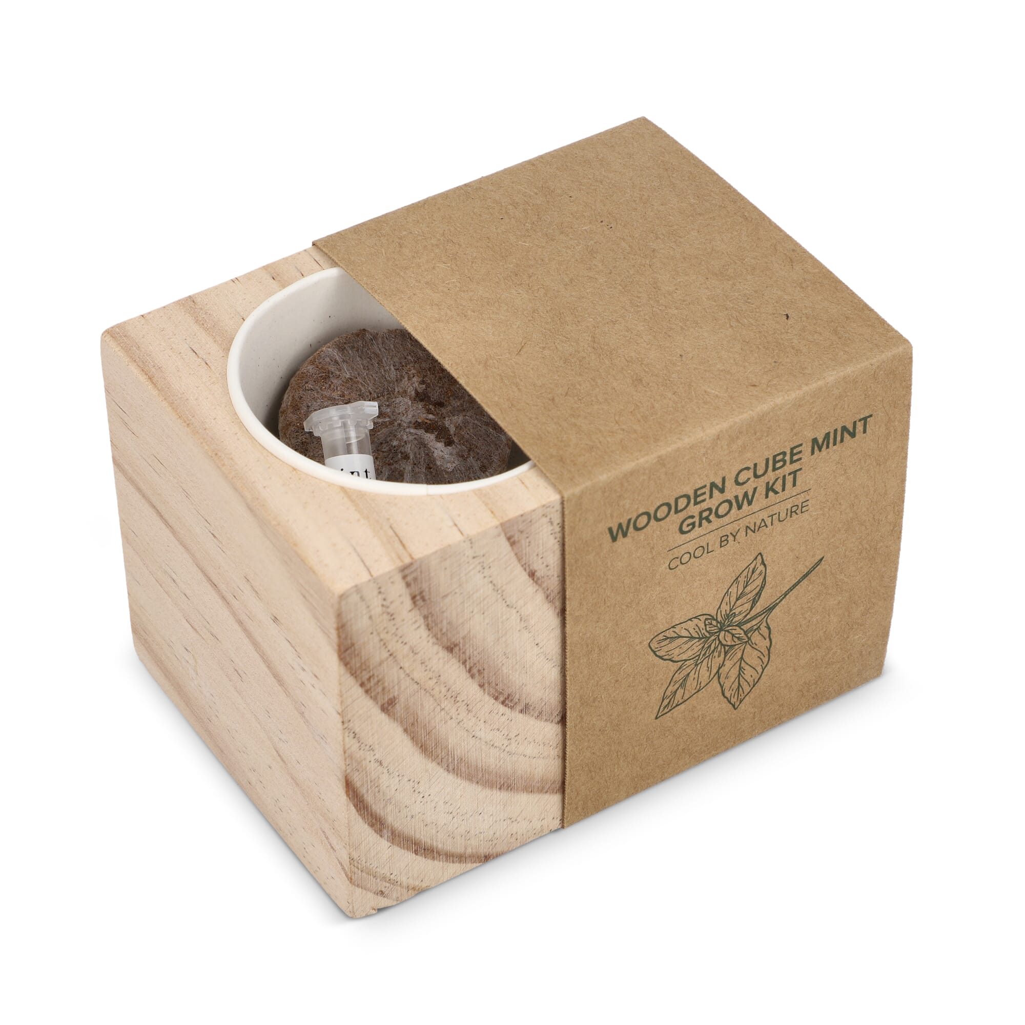 FSC-Holzpflanzgefäß-Set – Mint