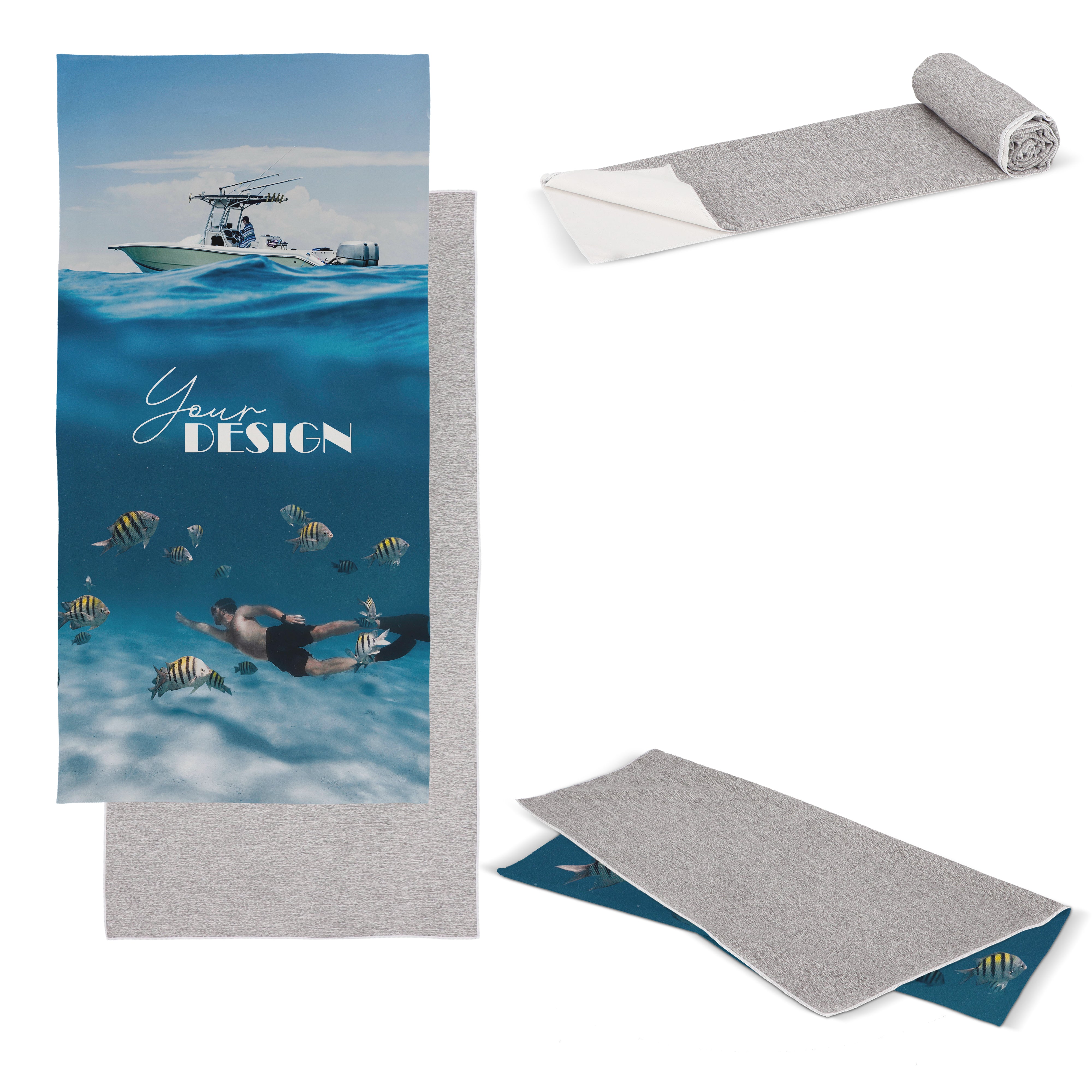 Schnelltrocknendes rPET-Handtuch 70 × 140 cm