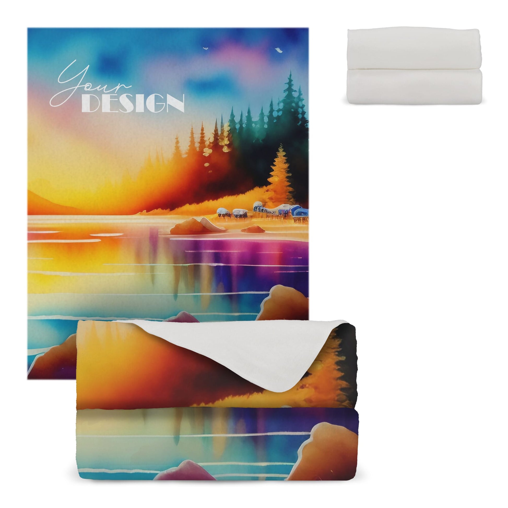 R-PET Fleece-Decke Sublimation 120 x 150 cm 250 g/m²
