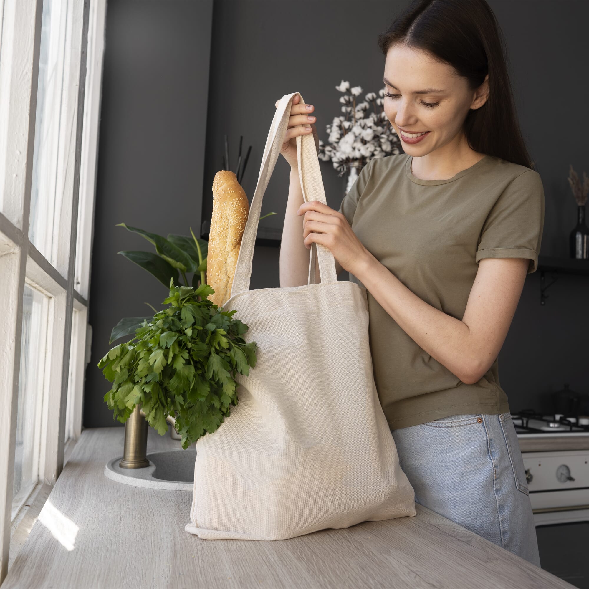 Tasche canvas OEKO-TEX® 280g/m² 42x12x43cm