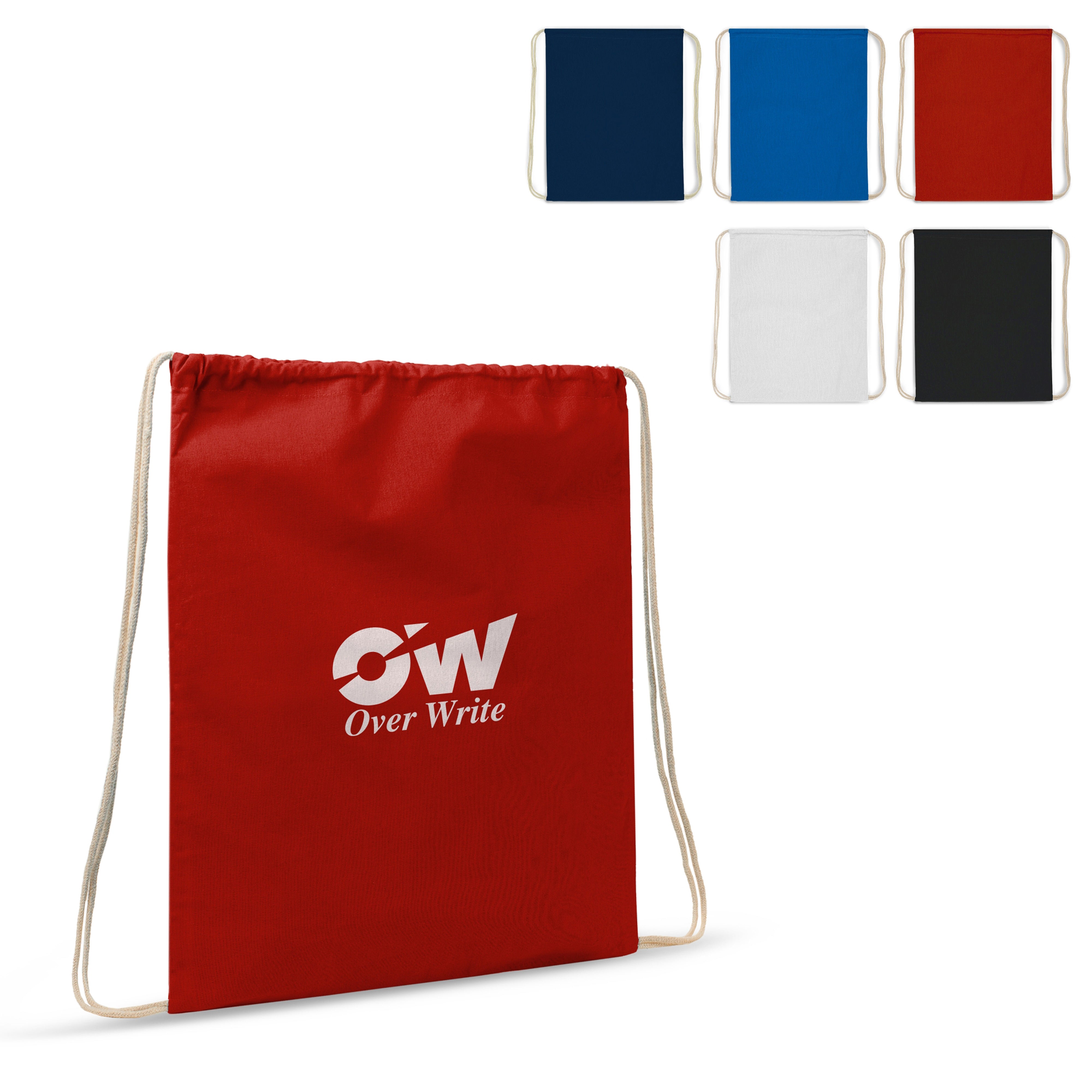 OEKO-TEX® Baumwoll Kordelzugbeutel 140 g/m²