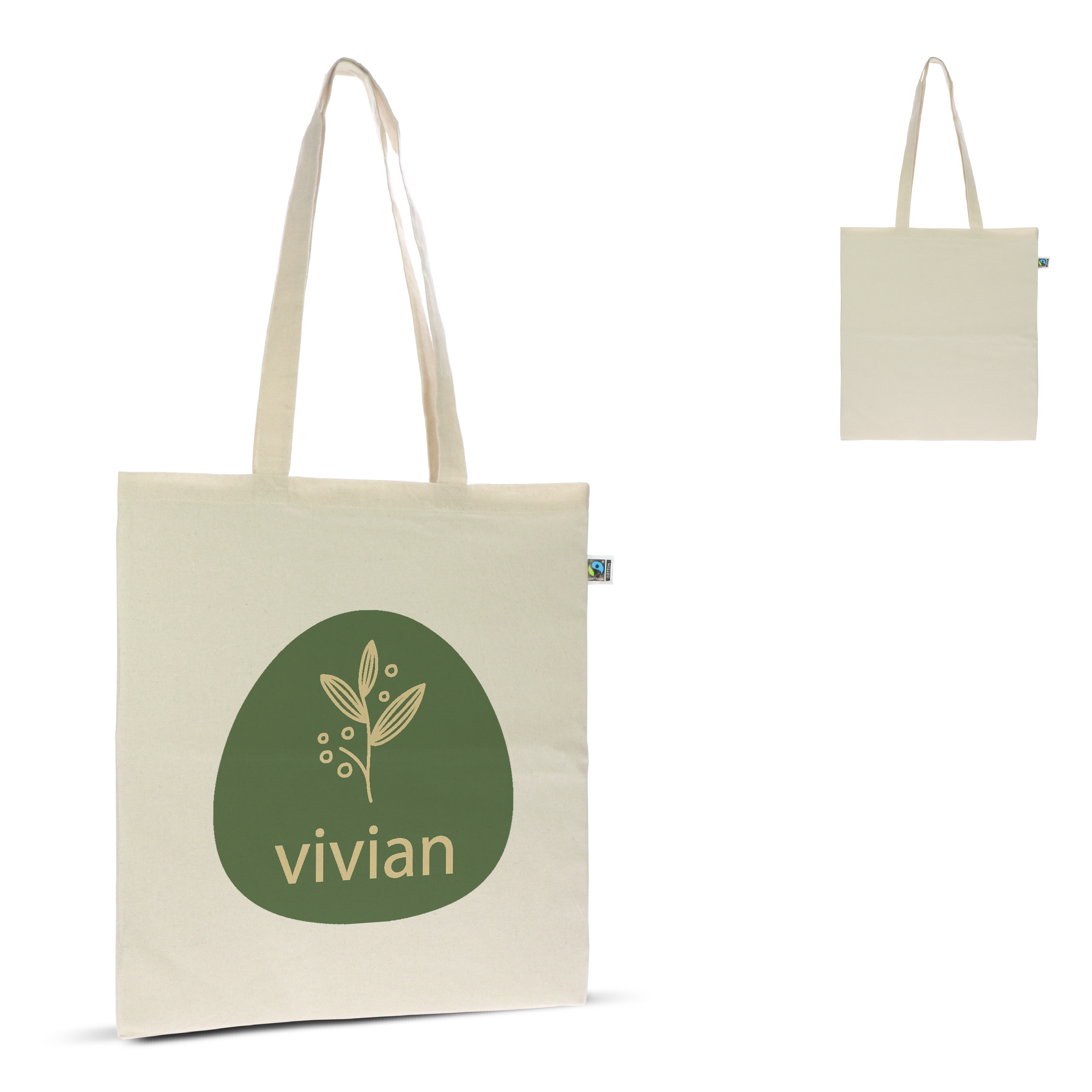 Fairtrade Baumwolltasche 140 g/m² 38 × 42 cm