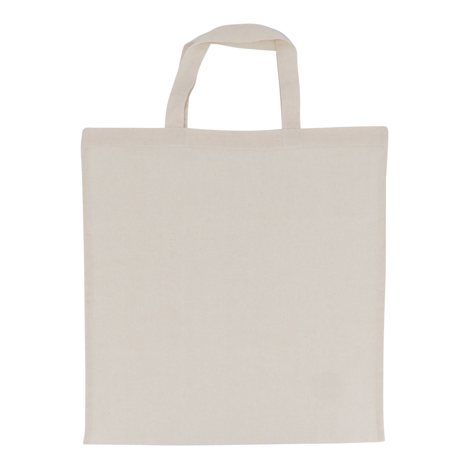 Tragetasche aus Baumwolle OEKO-TEX® 140g/m² 38x42cm kurze Henkel