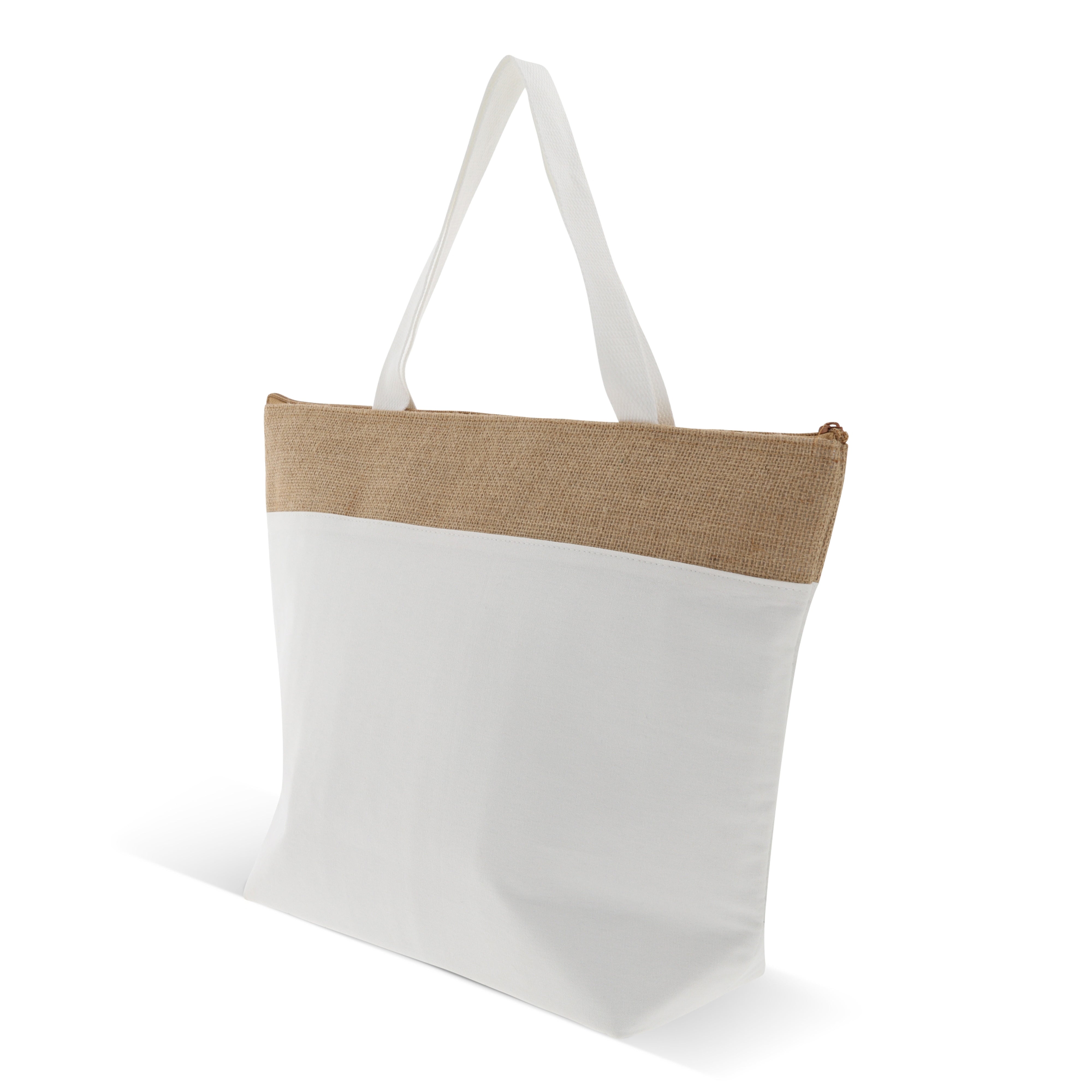 Strand Kühltasche aus Baumwolle & Jute 43 × 33 × 14 cm