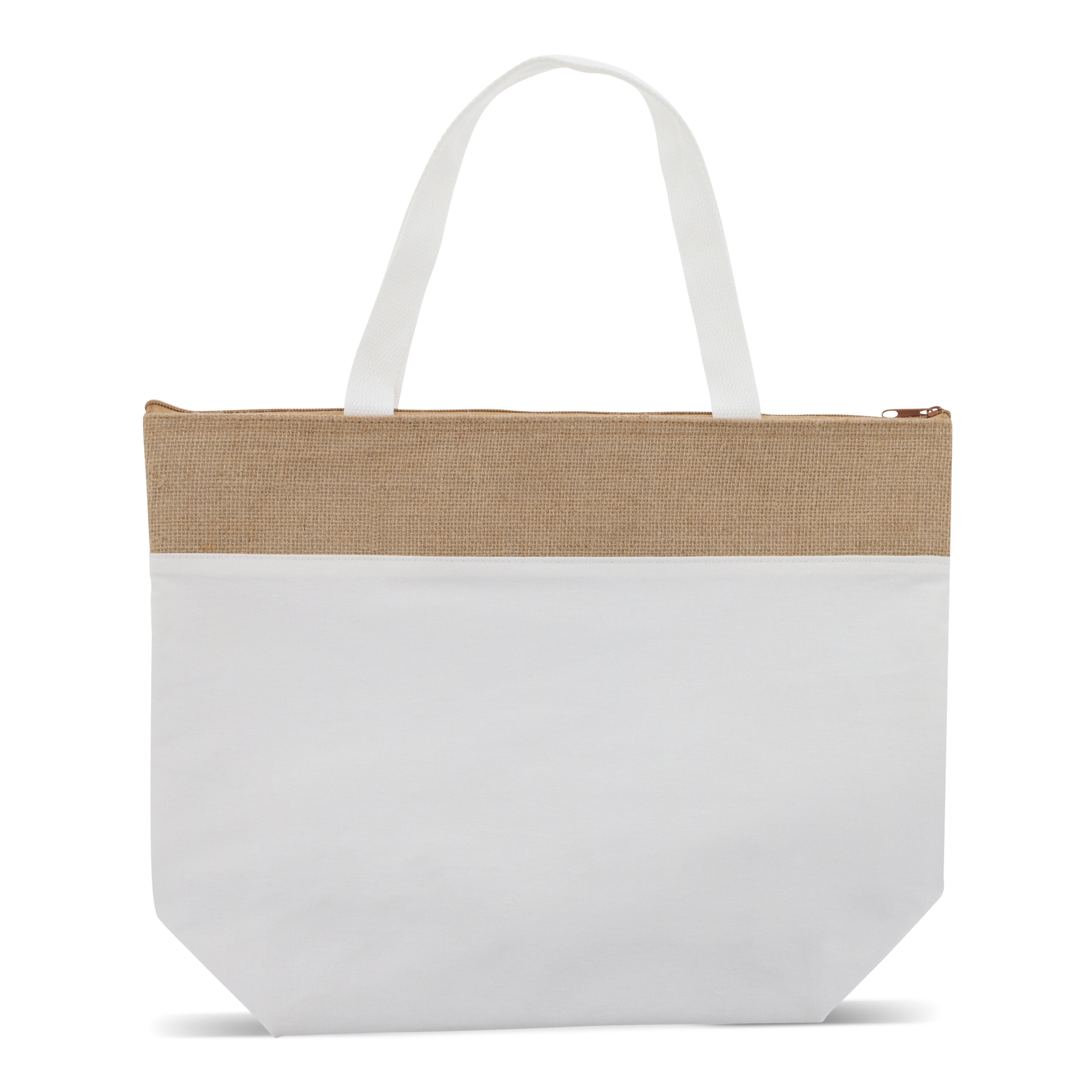 Strand Kühltasche aus Baumwolle & Jute 43 × 33 × 14 cm