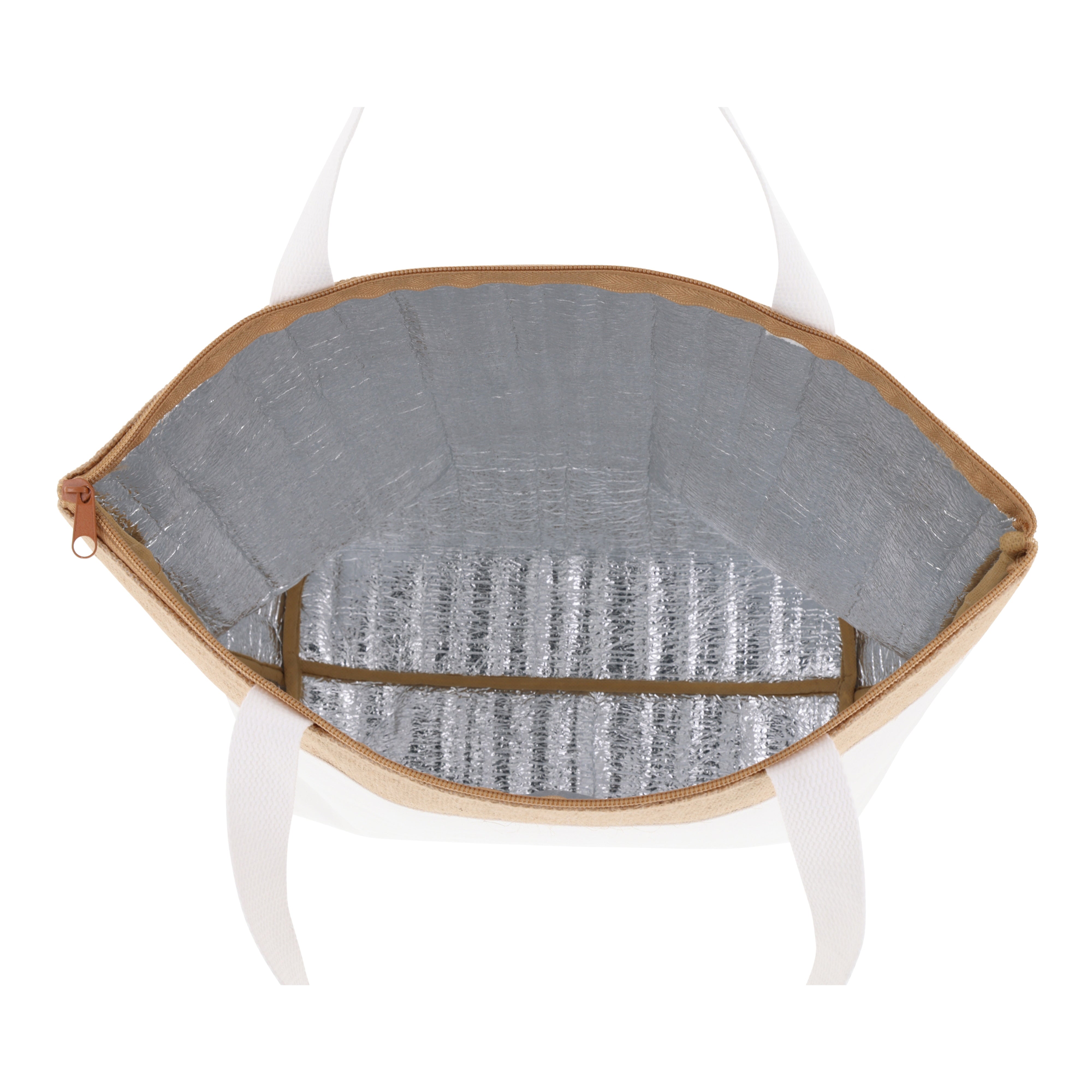 Strand Kühltasche aus Baumwolle & Jute 43 × 33 × 14 cm