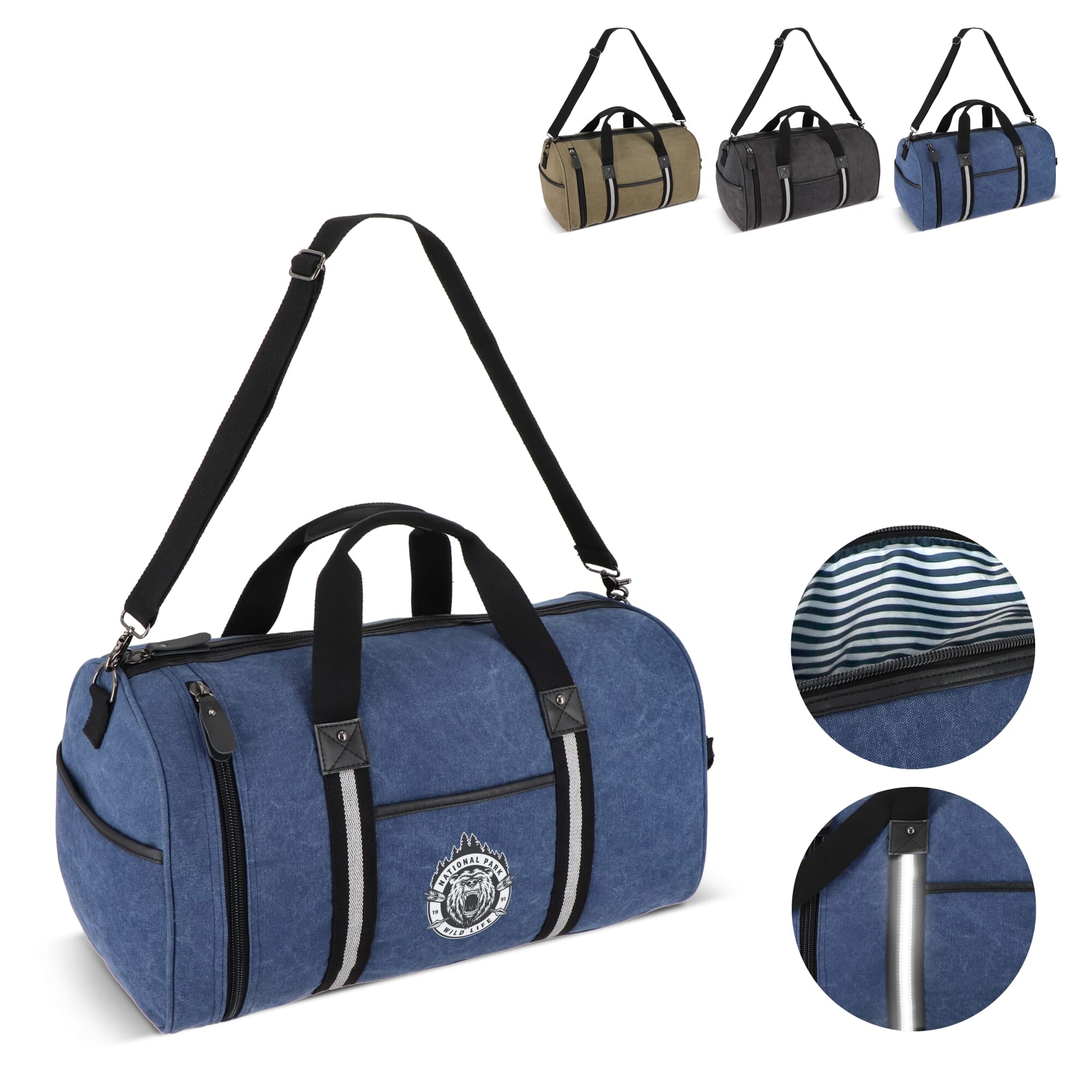 Seesack aus recyceltem Baumwoll-Canvas Harper